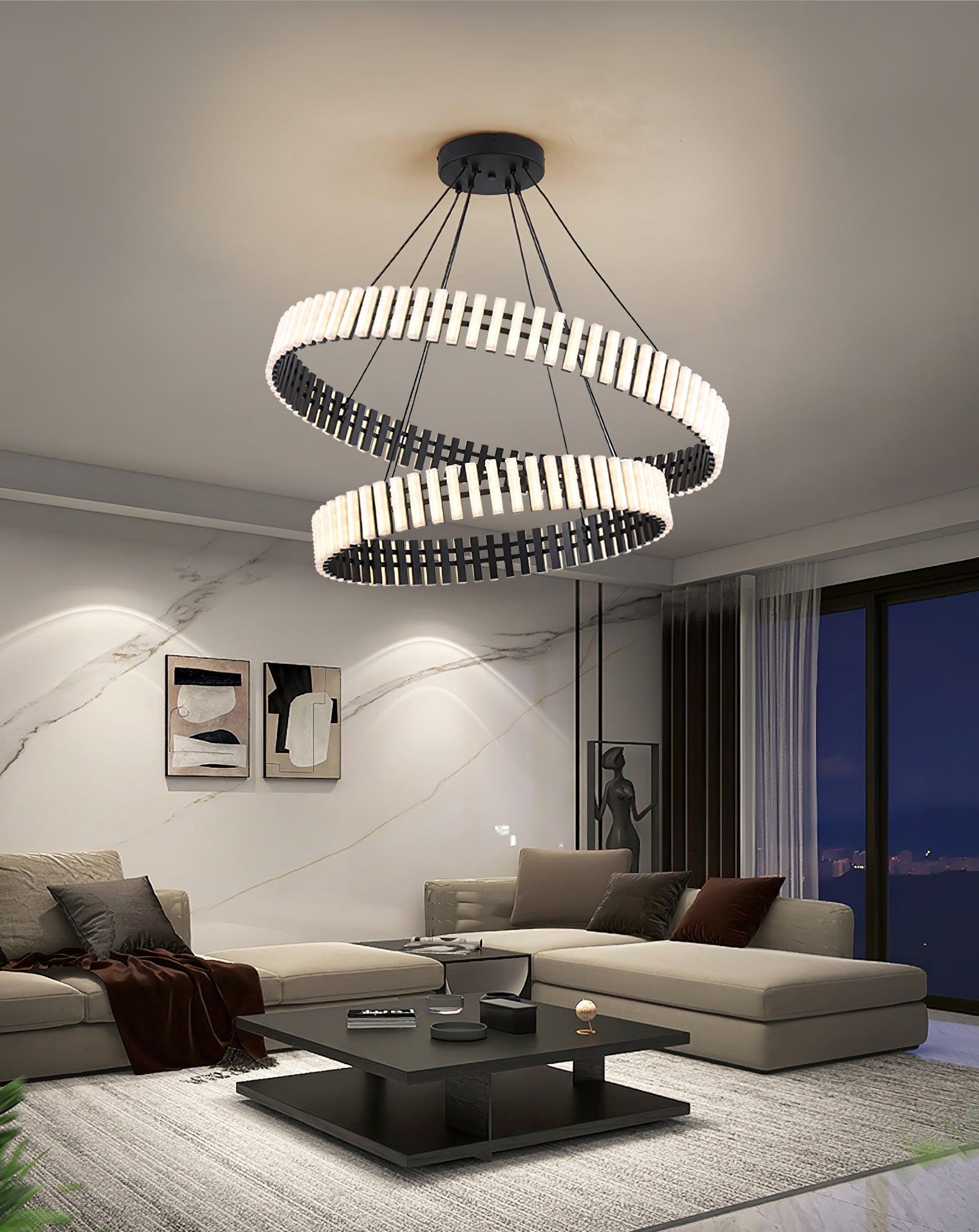 Rivo Stylis Hanging LED Chandelier-Neutral Decor