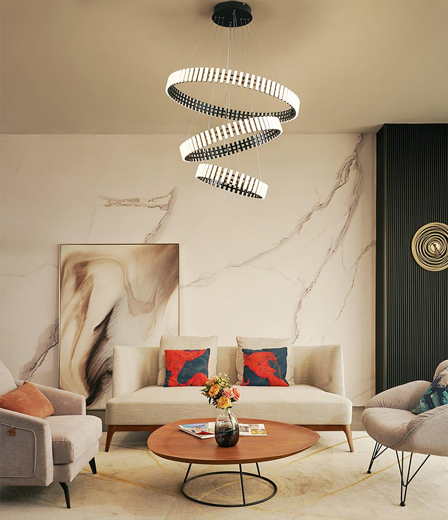 Rivo Stylis Hanging LED Chandelier-Neutral Decor