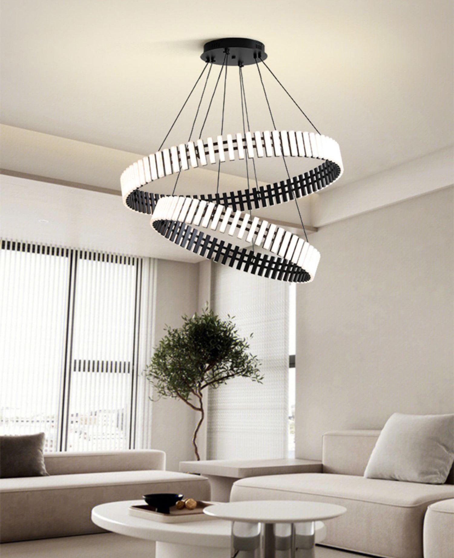 Rivo Stylis Hanging LED Chandelier-Neutral Decor