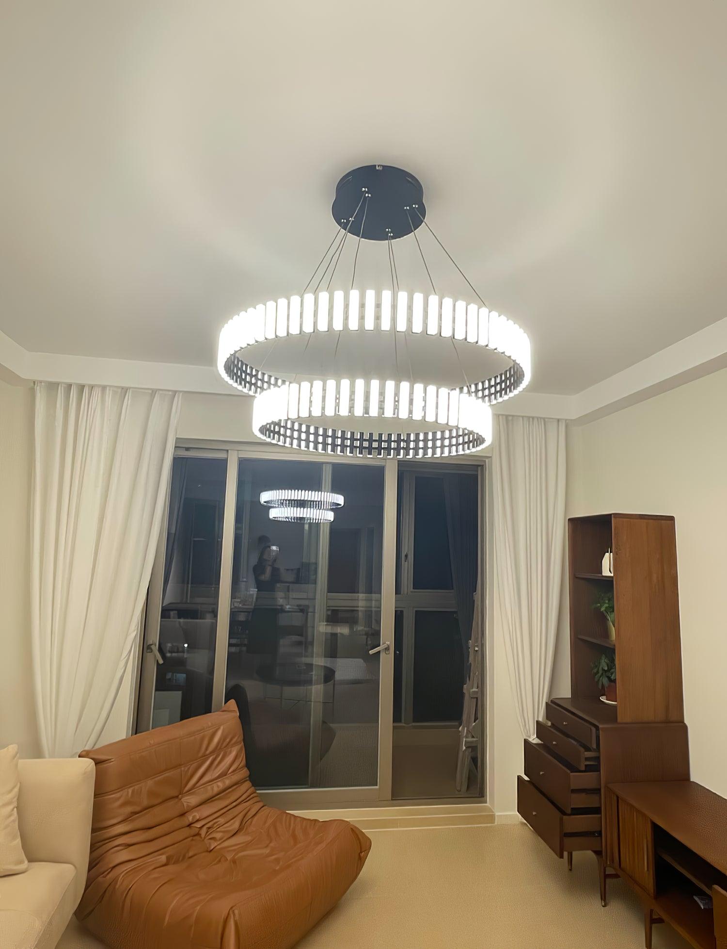 Rivo Stylis Hanging LED Chandelier-Neutral Decor