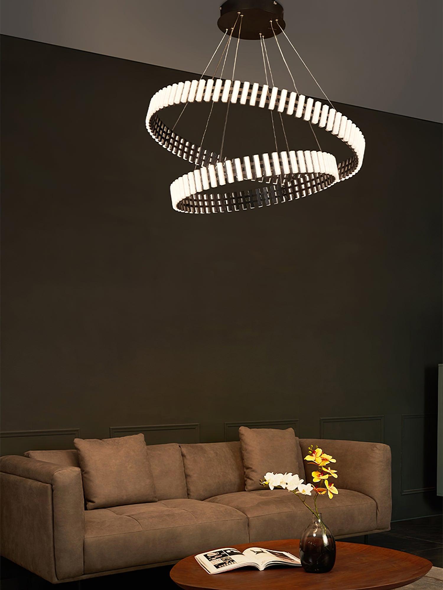Rivo Stylis Hanging LED Chandelier-Neutral Decor