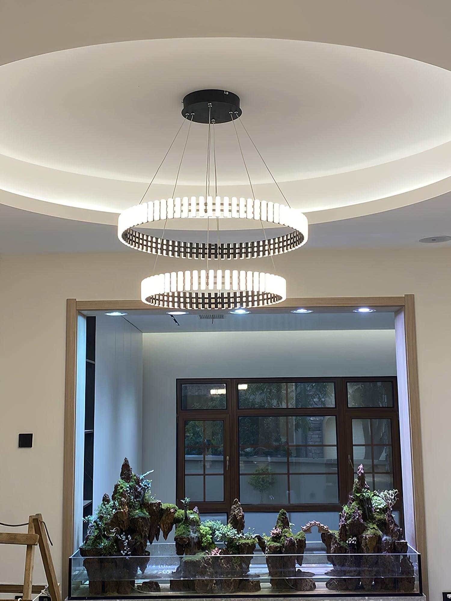 Rivo Stylis Hanging LED Chandelier-Neutral Decor