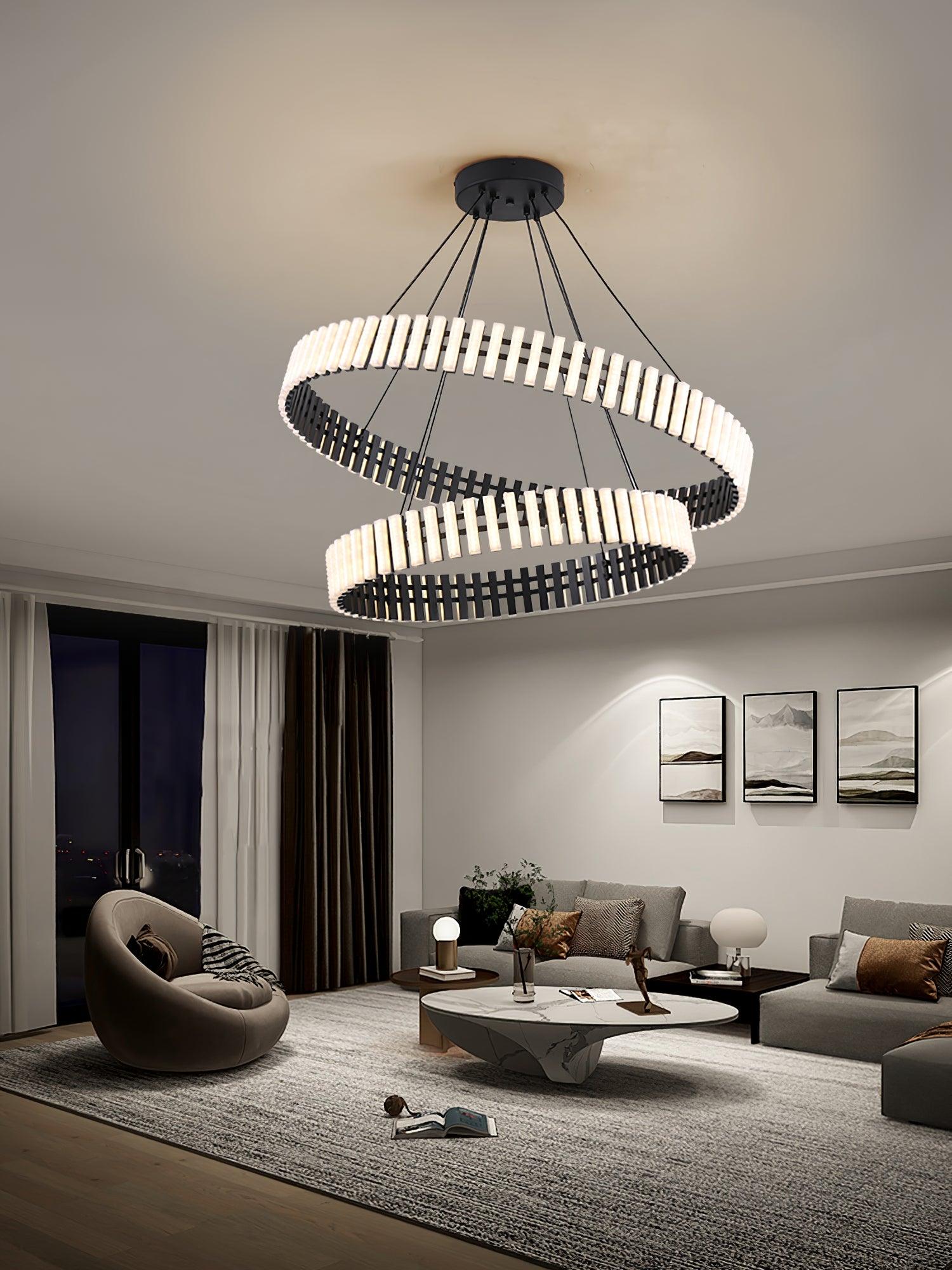 Rivo Stylis Hanging LED Chandelier-Neutral Decor