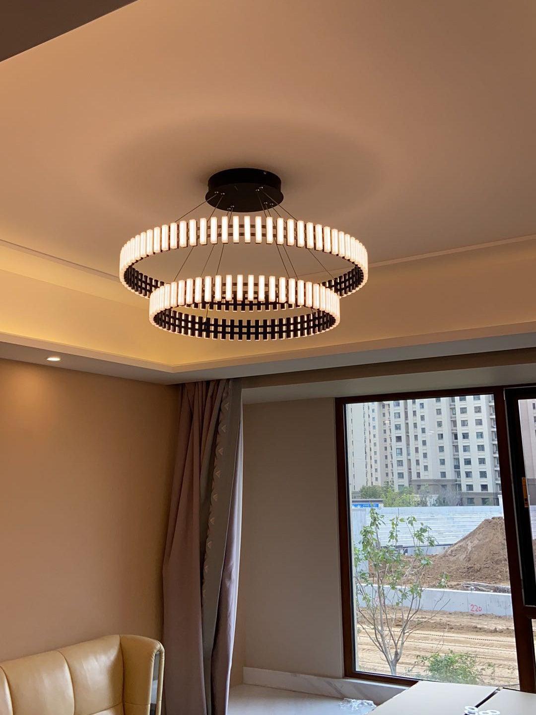 Rivo Stylis Hanging LED Chandelier-Neutral Decor