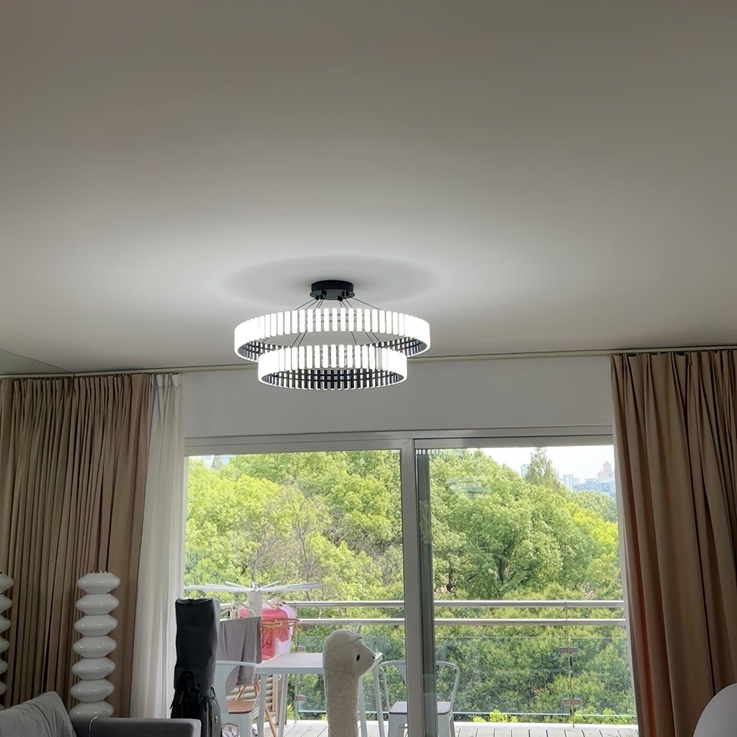 Rivo Stylis Hanging LED Chandelier-Neutral Decor