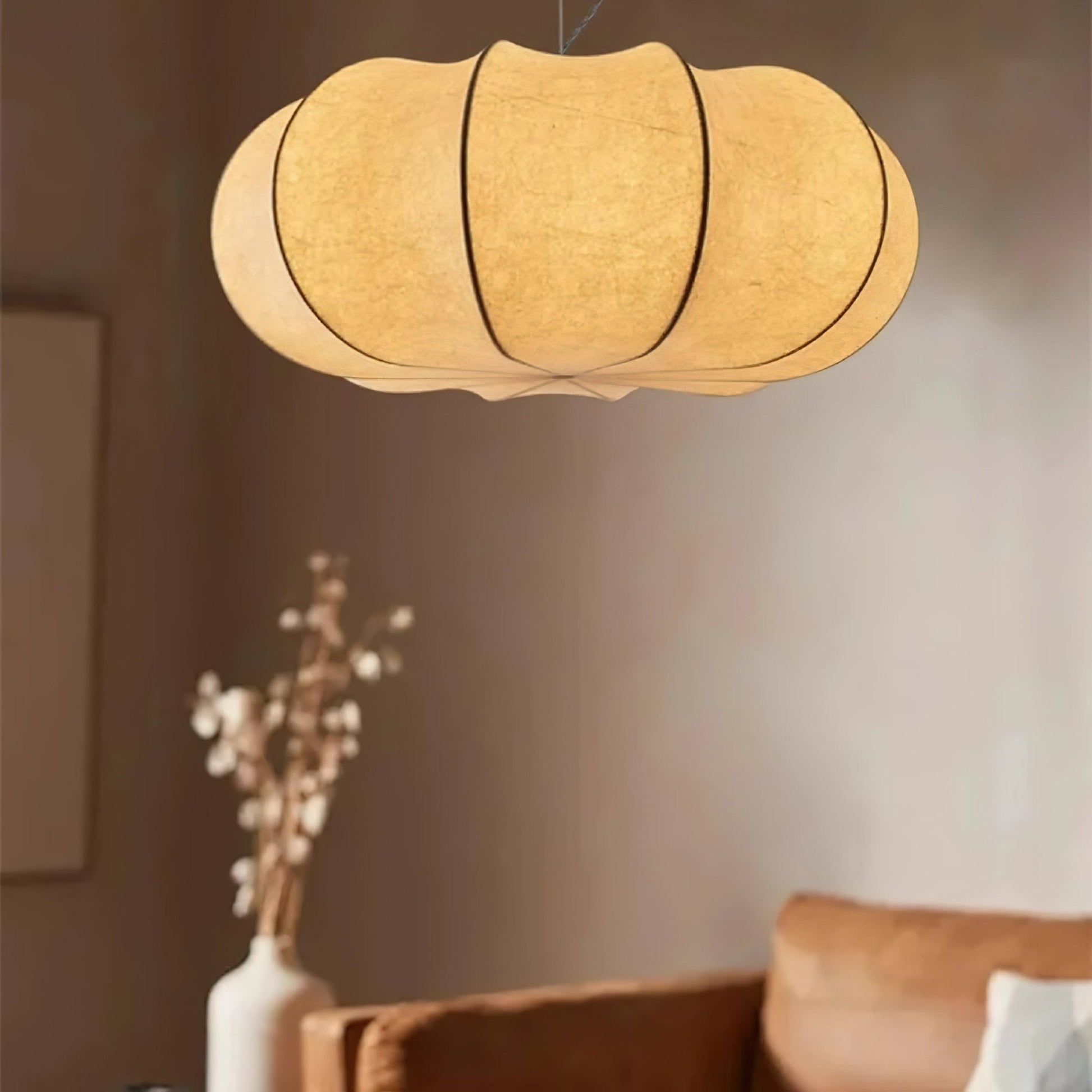 Bovena Silk Traditional Pendant Lamp-Neutral Decor