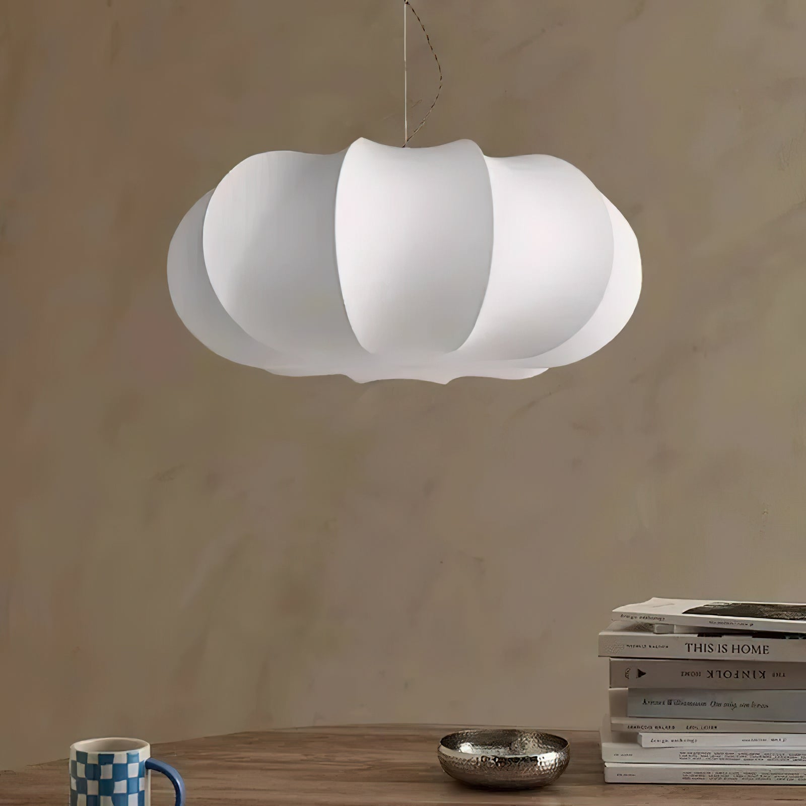 Bovena Silk Traditional Pendant Lamp-Neutral Decor