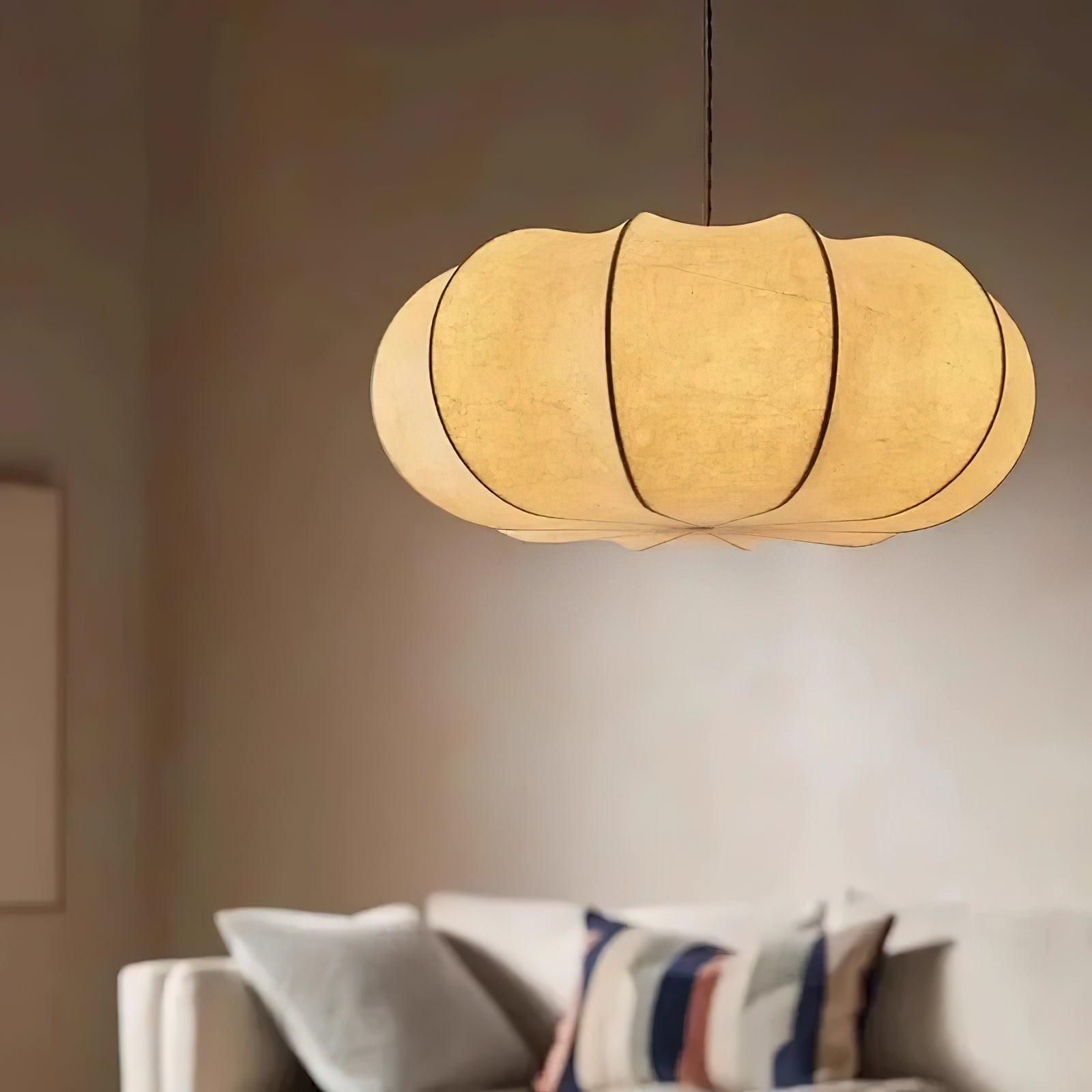 Bovena Silk Traditional Pendant Lamp-Neutral Decor