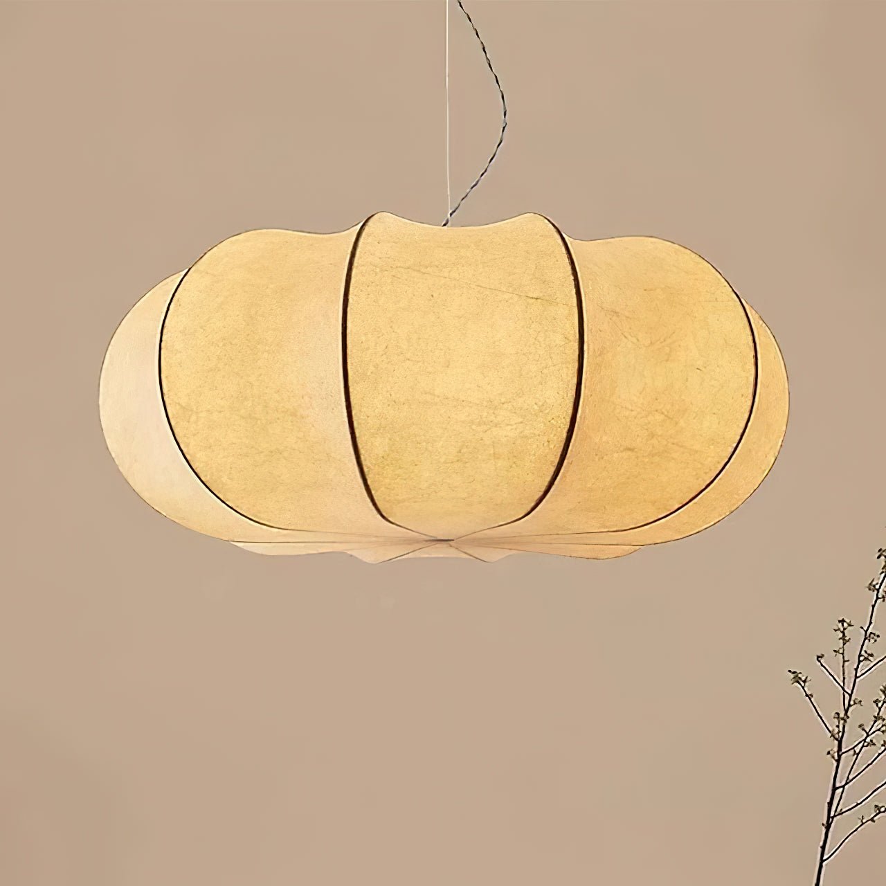 Bovena Silk Traditional Pendant Lamp-Neutral Decor
