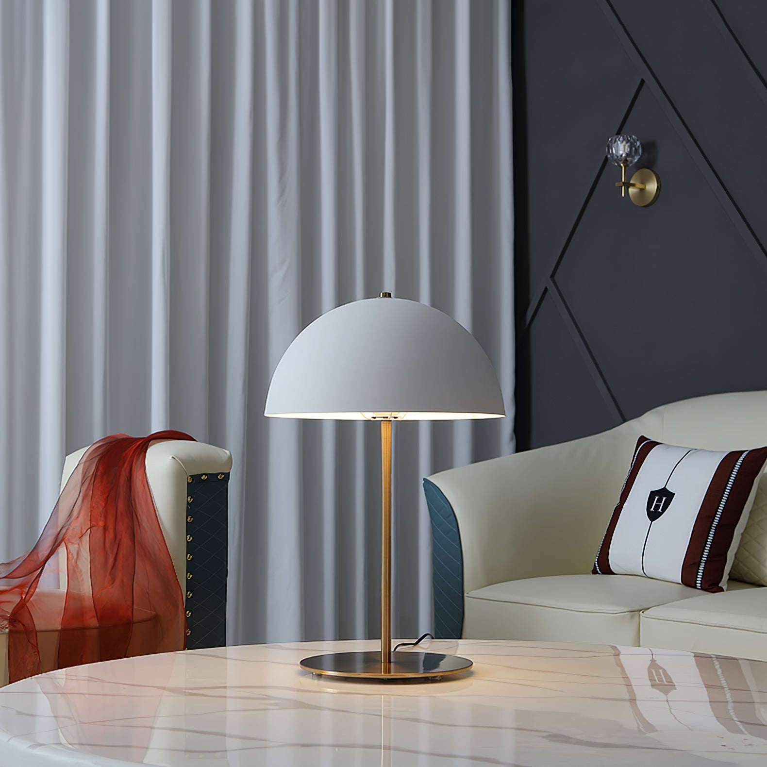 Brioth Acrylic Scandinavian Table Lamp-Neutral Decor