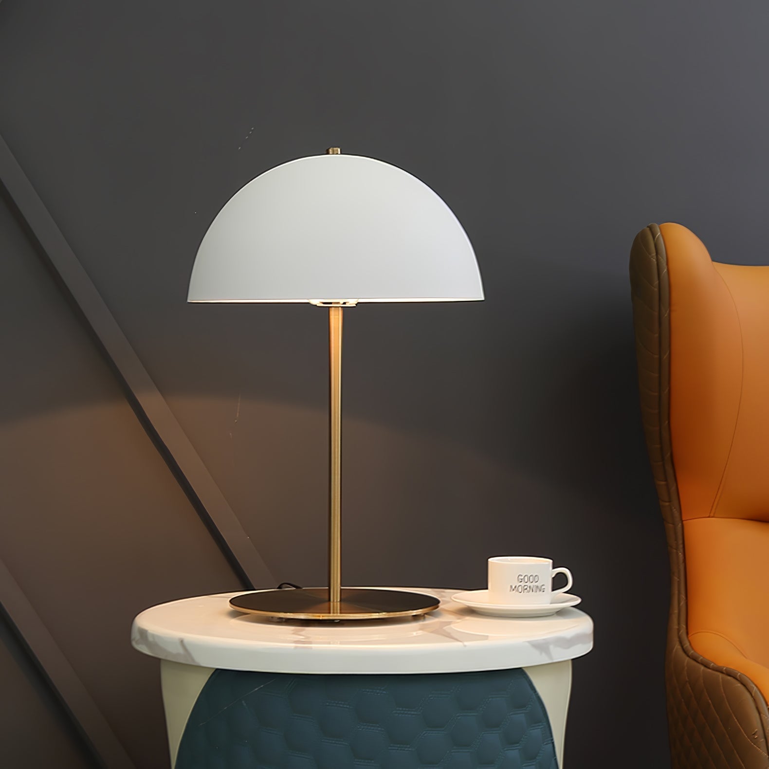 Brioth Acrylic Scandinavian Table Lamp-Neutral Decor