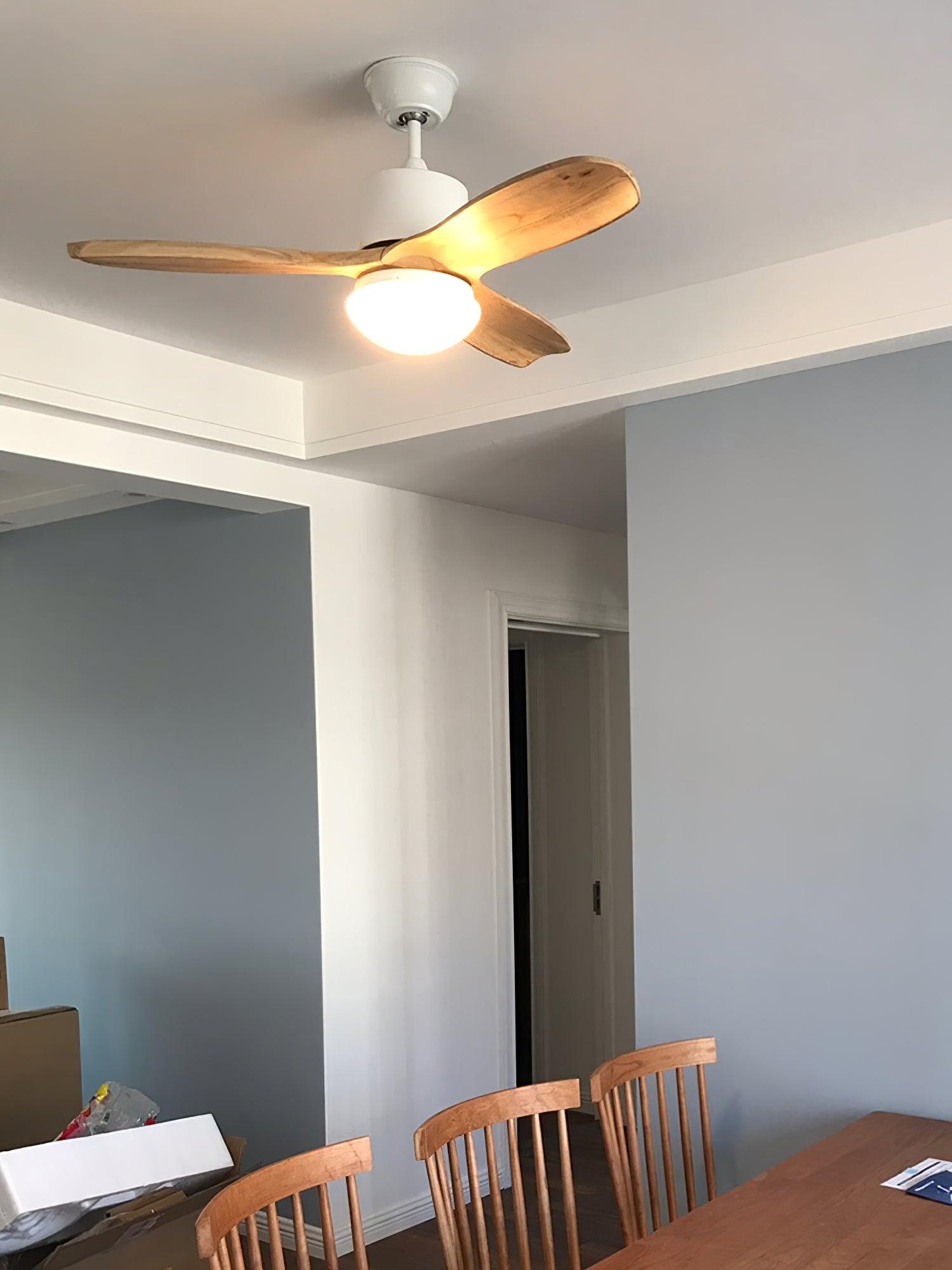 Brivel Elegance Natural Ceiling Fan Light-Neutral Decor