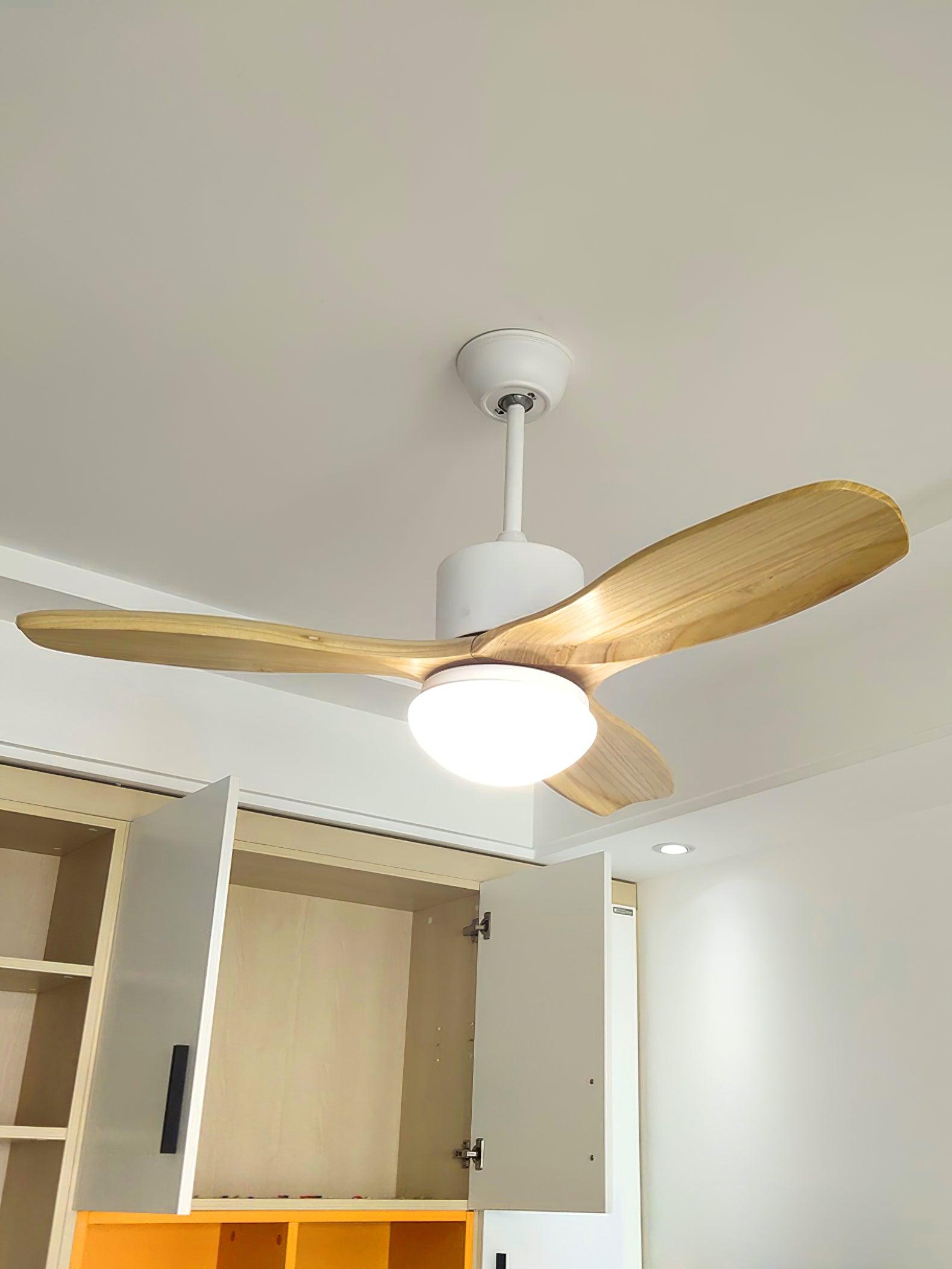 Brivel Elegance Natural Ceiling Fan Light-Neutral Decor