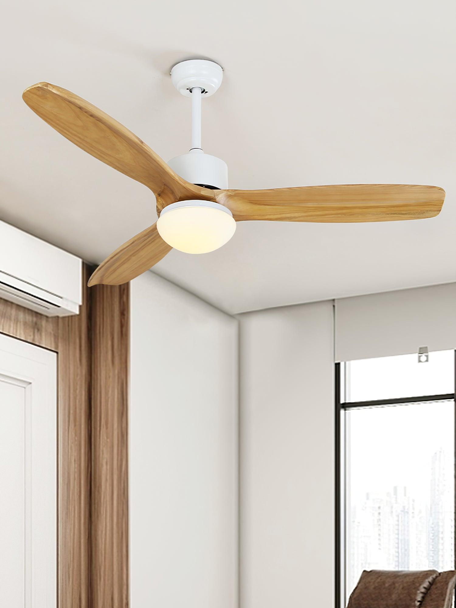 Brivel Elegance Natural Ceiling Fan Light-Neutral Decor