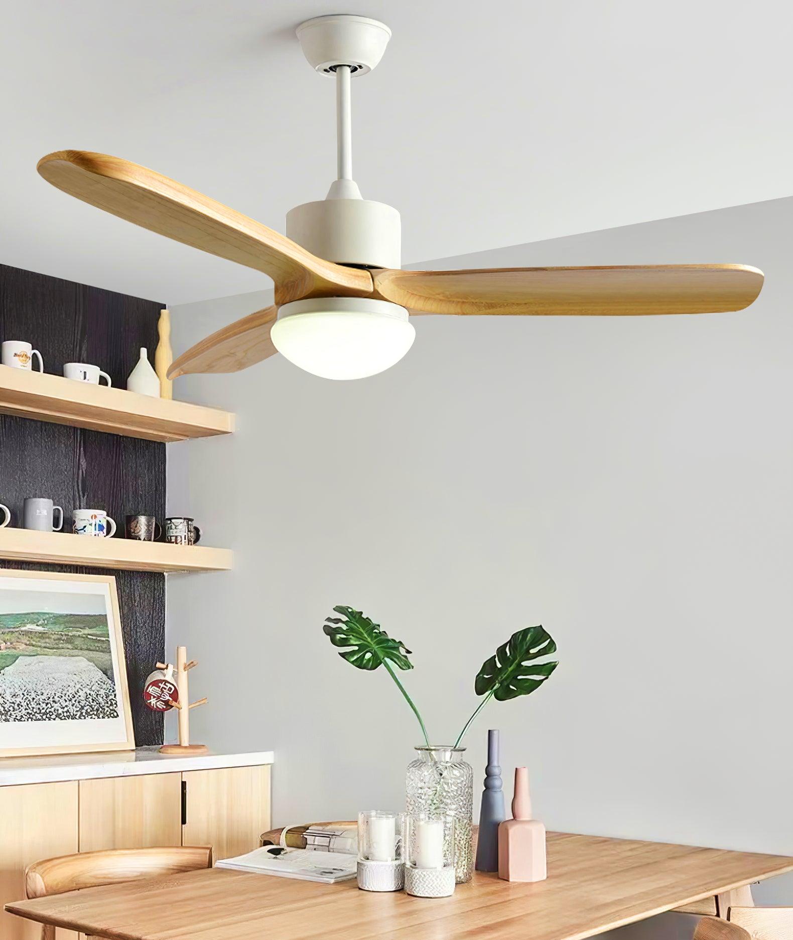 Brivel Elegance Natural Ceiling Fan Light-Neutral Decor