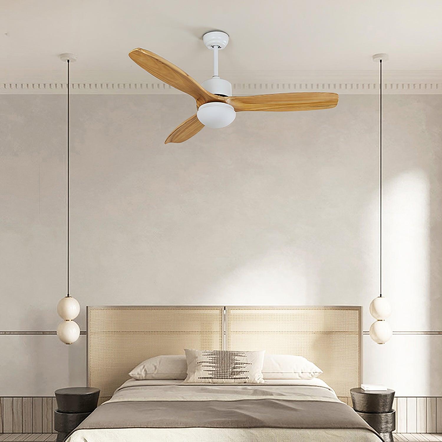 Brivel Elegance Natural Ceiling Fan Light-Neutral Decor