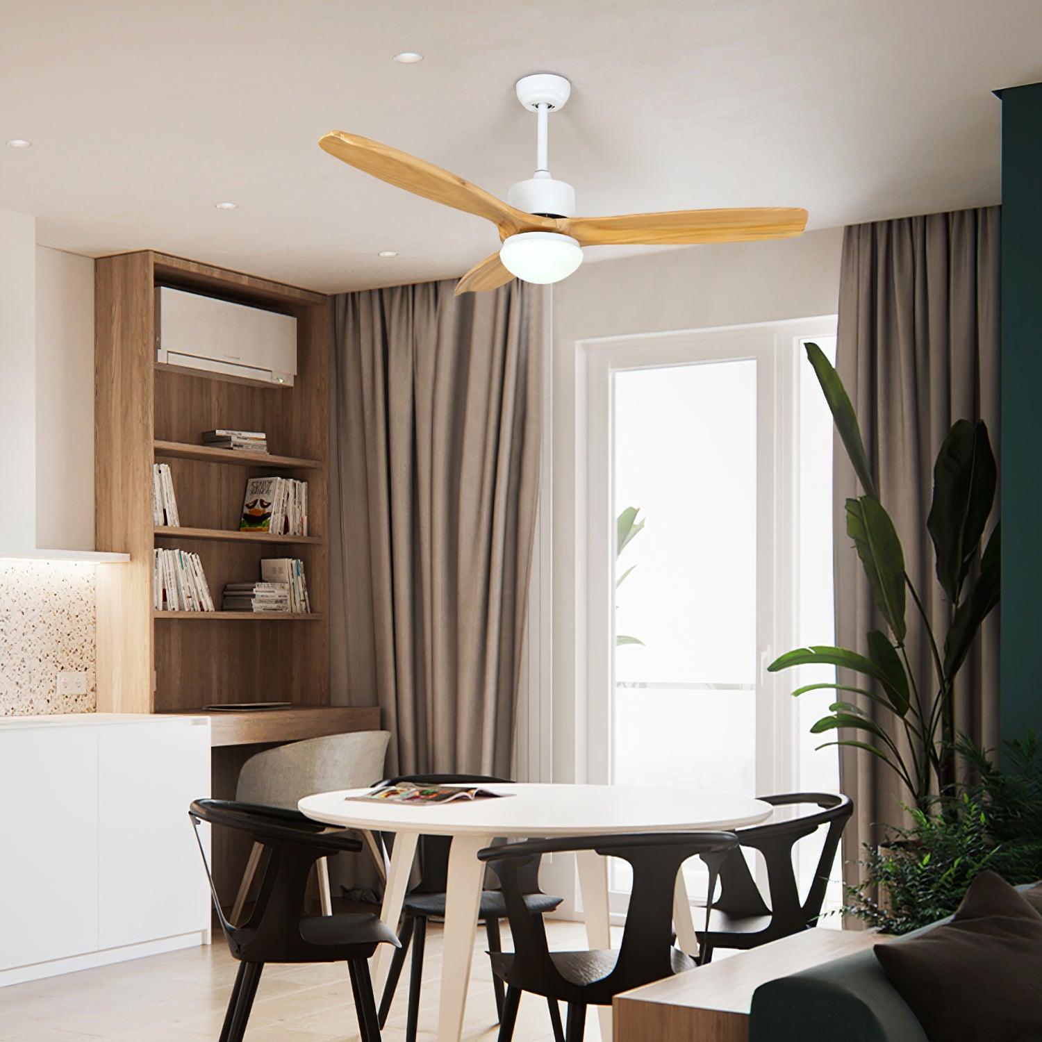 Brivel Elegance Natural Ceiling Fan Light-Neutral Decor