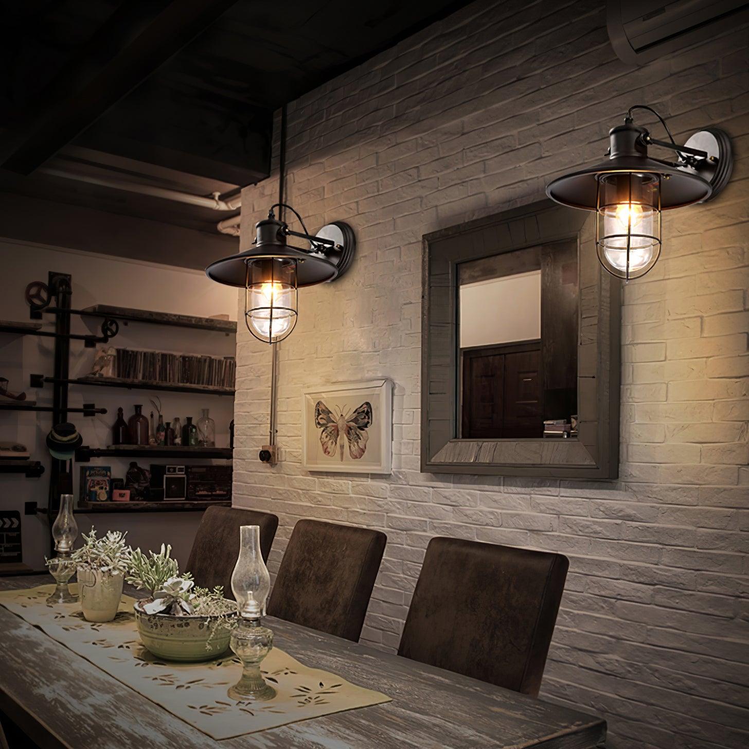 Ullen Abnormal Harbour Industrial Glass Wall Light-Neutral Decor