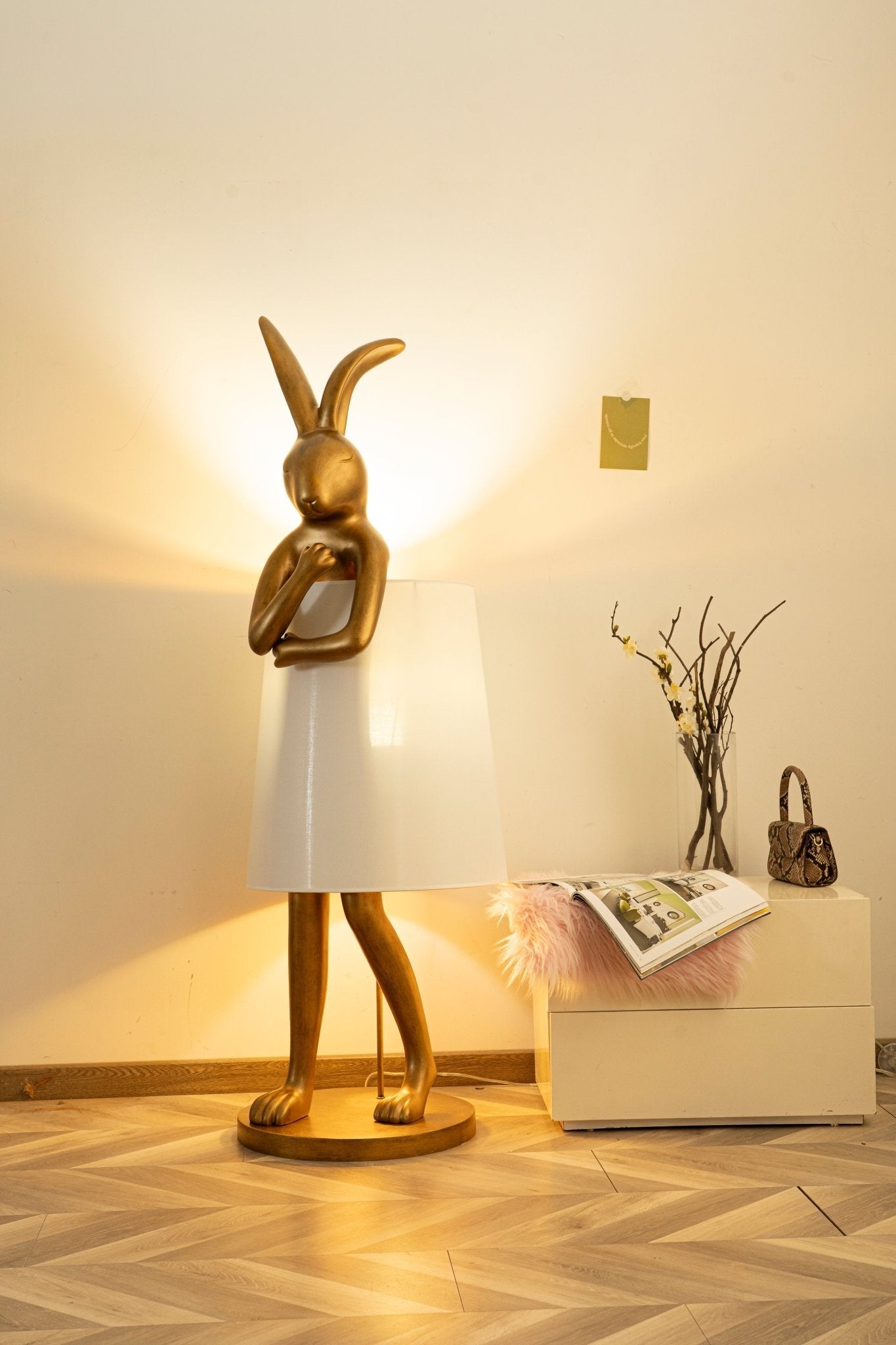 Sedr Luxurious Hare Silhouette Floor Lamp-Neutral Decor