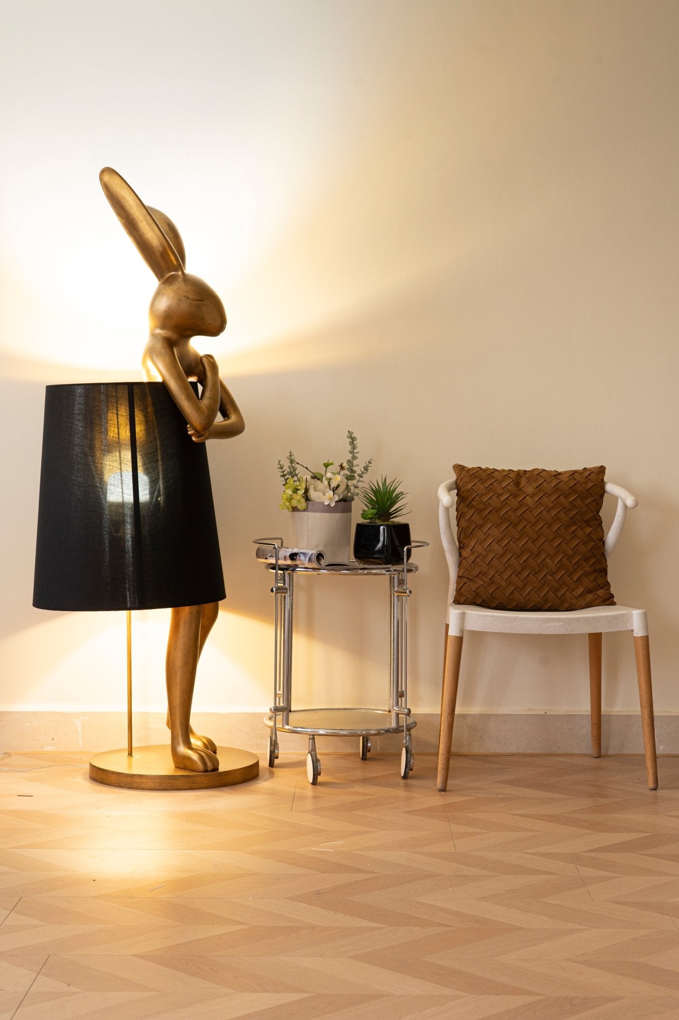 Sedr Luxurious Hare Silhouette Floor Lamp-Neutral Decor