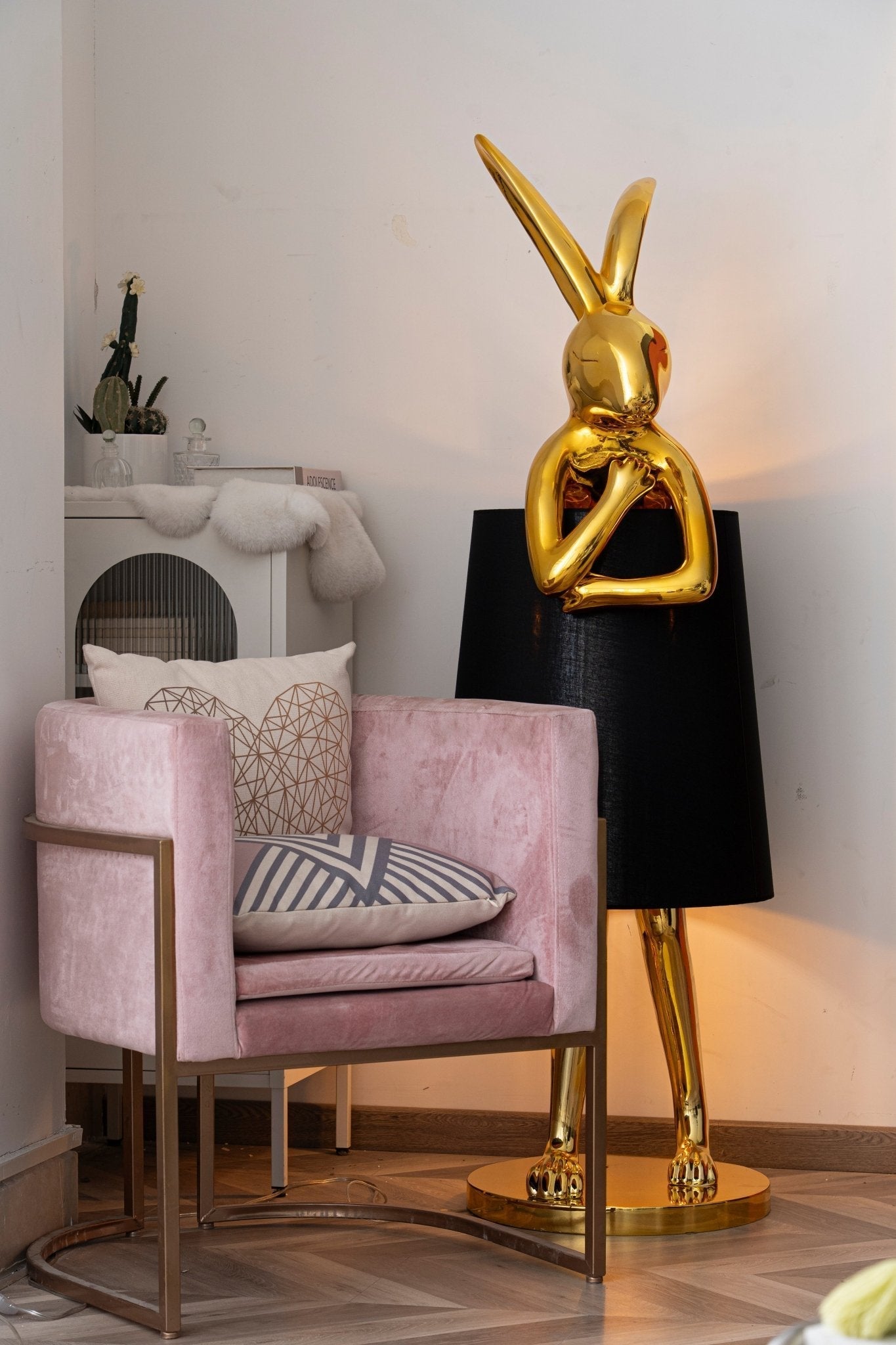 Sedr Luxurious Hare Silhouette Floor Lamp-Neutral Decor