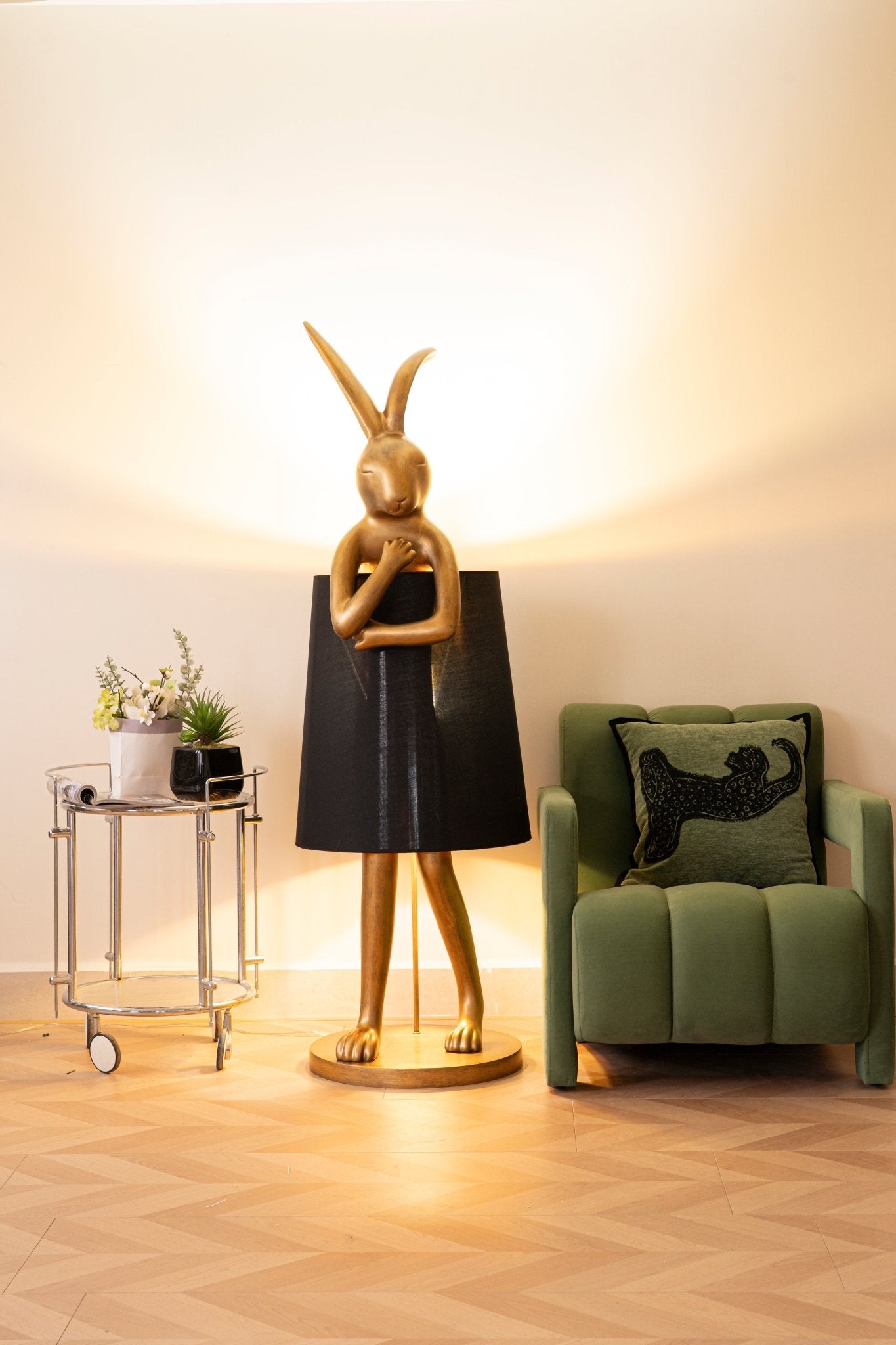 Sedr Luxurious Hare Silhouette Floor Lamp-Neutral Decor