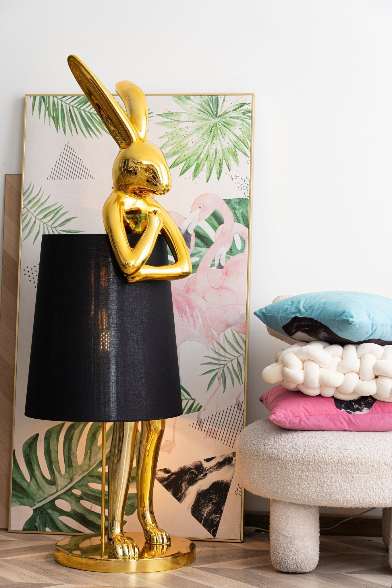 Sedr Luxurious Hare Silhouette Floor Lamp-Neutral Decor