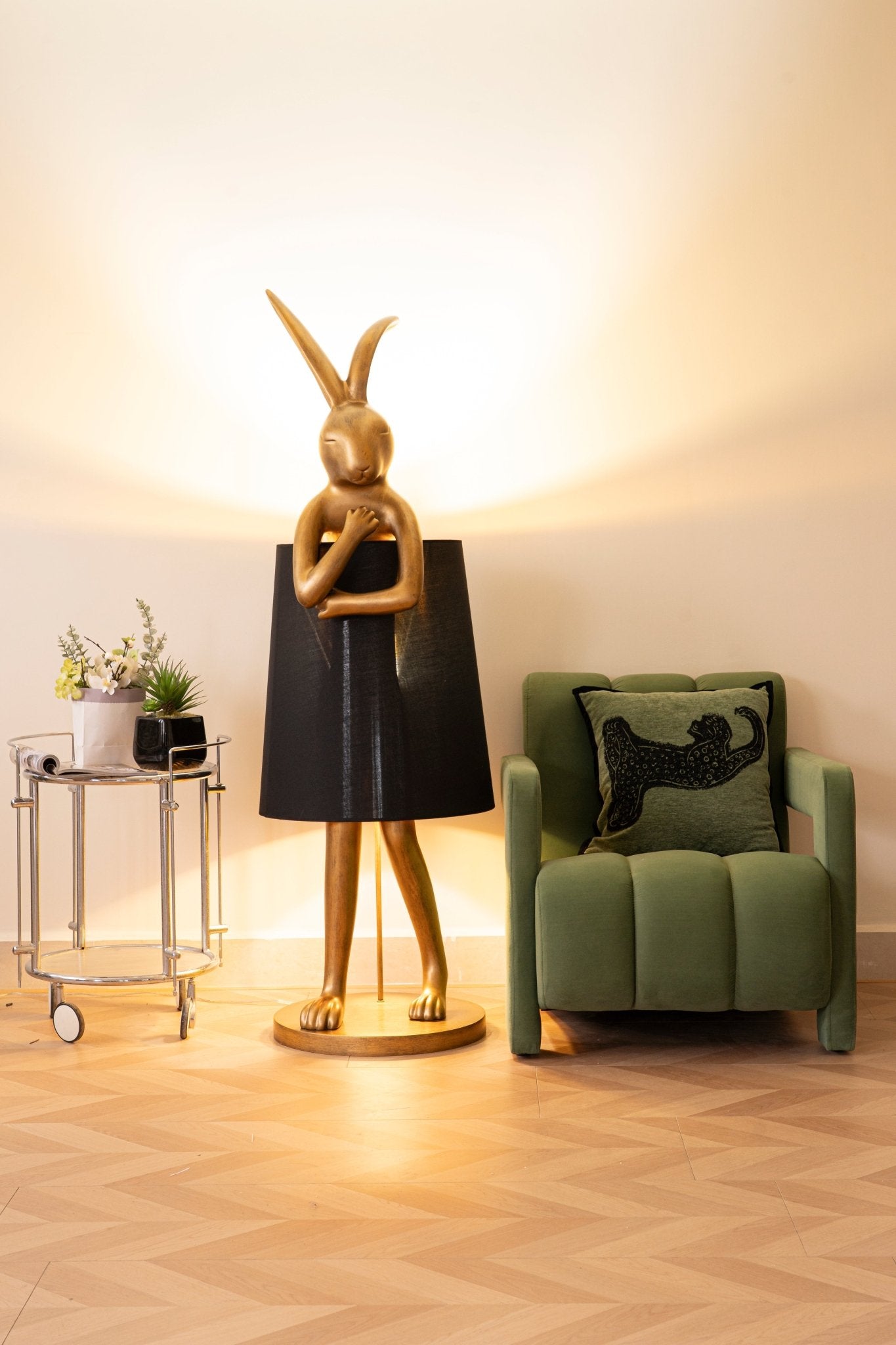 Sedr Luxurious Hare Silhouette Floor Lamp-Neutral Decor