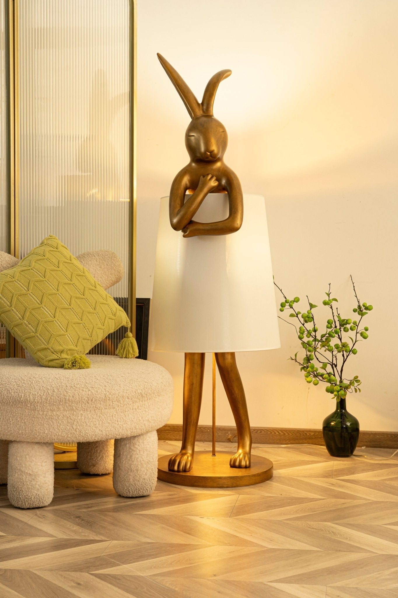 Sedr Luxurious Hare Silhouette Floor Lamp-Neutral Decor