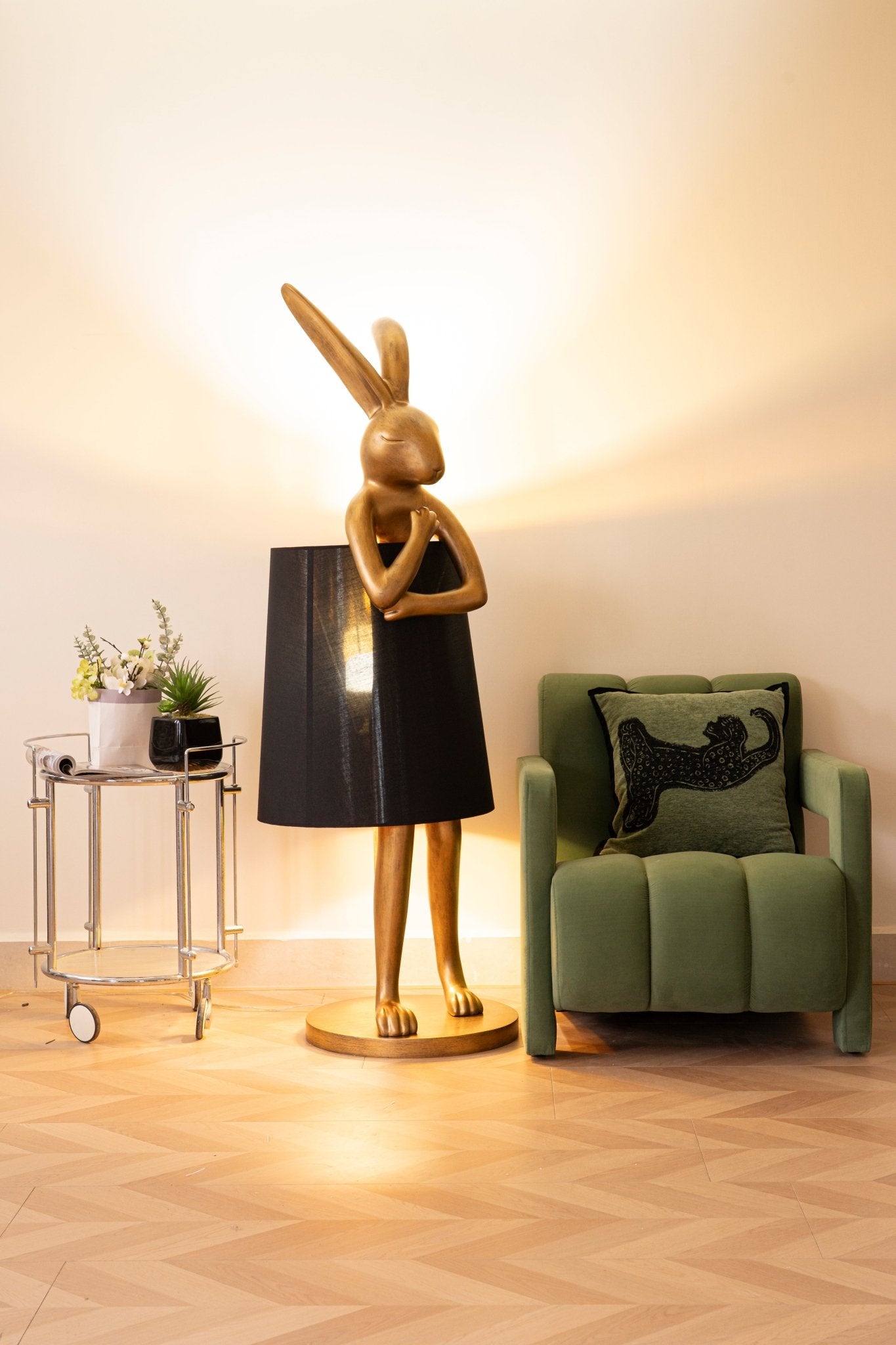 Sedr Luxurious Hare Silhouette Floor Lamp-Neutral Decor