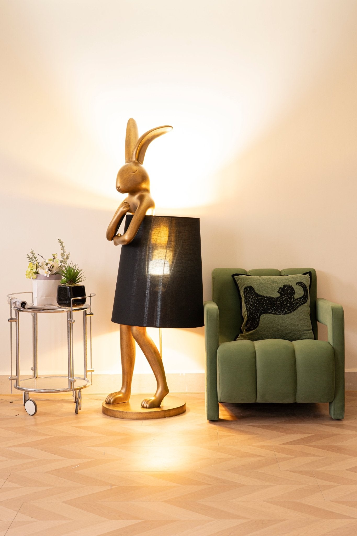 Sedr Luxurious Hare Silhouette Floor Lamp-Neutral Decor