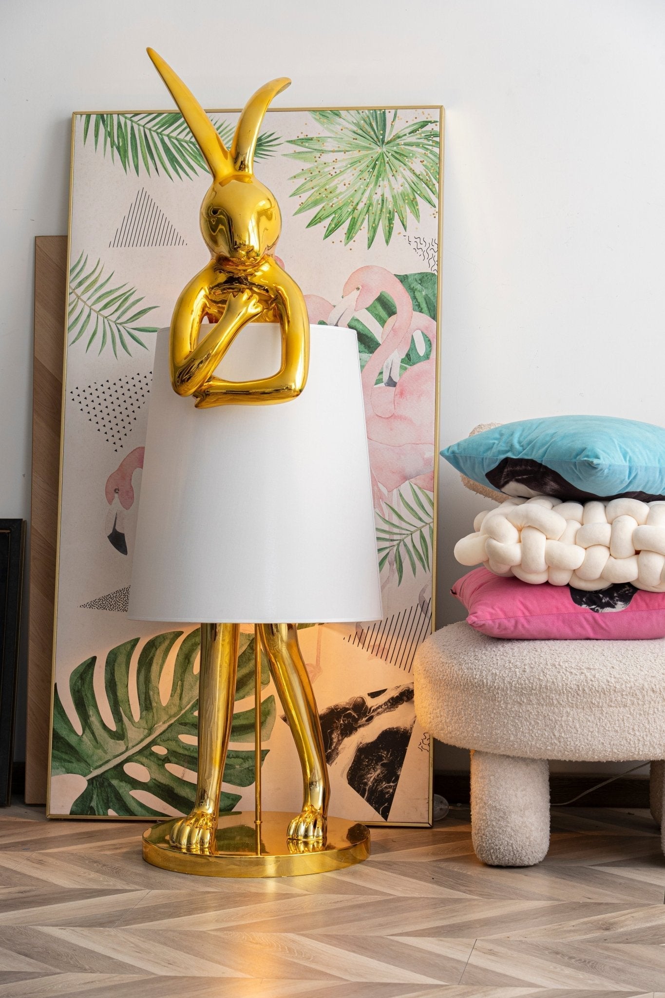 Sedr Luxurious Hare Silhouette Floor Lamp-Neutral Decor