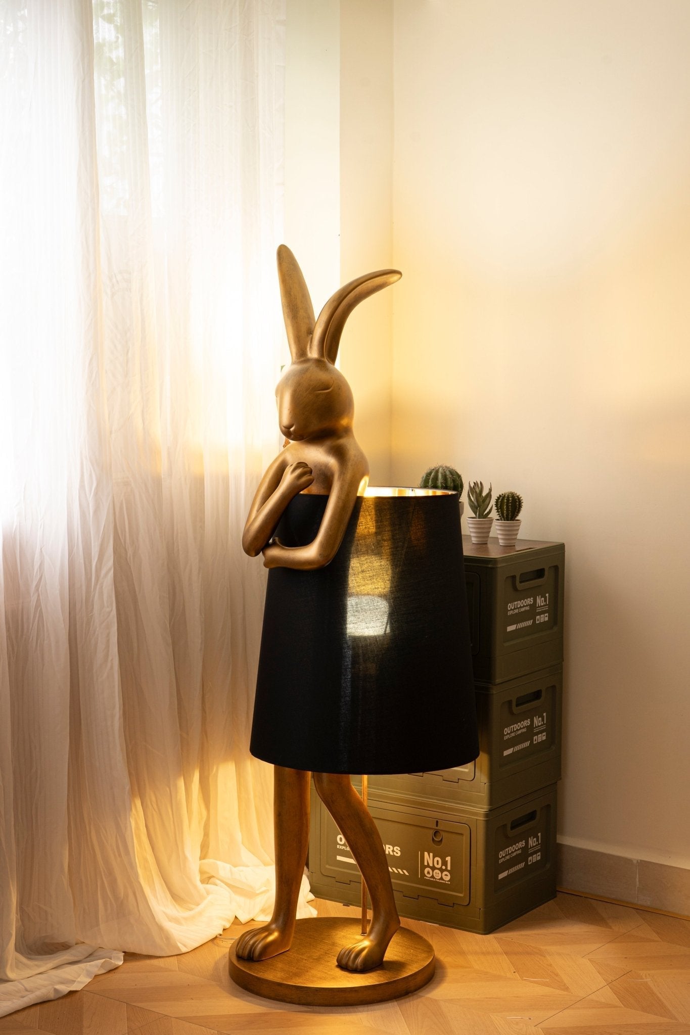 Sedr Luxurious Hare Silhouette Floor Lamp-Neutral Decor