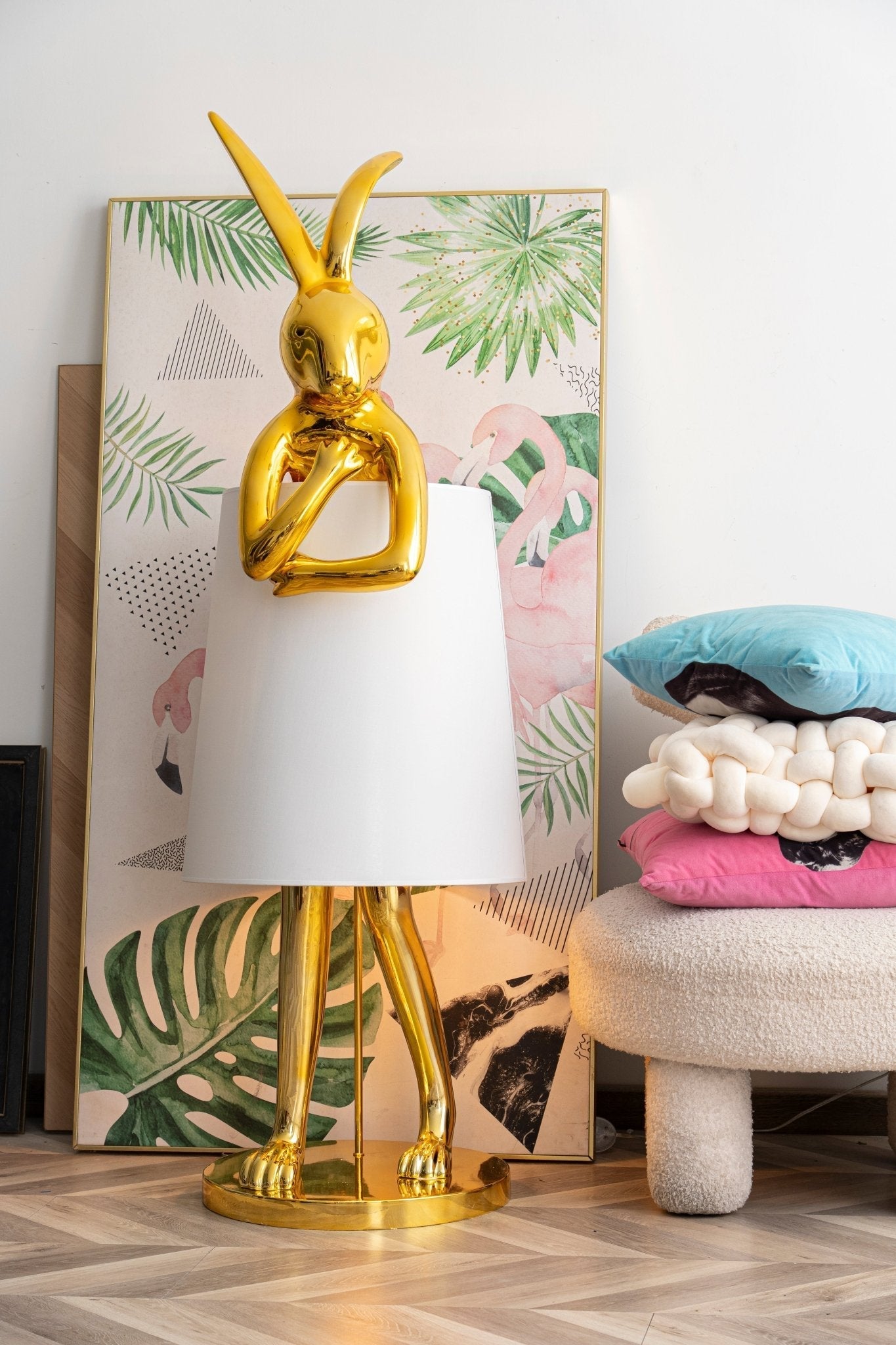 Sedr Luxurious Hare Silhouette Floor Lamp-Neutral Decor