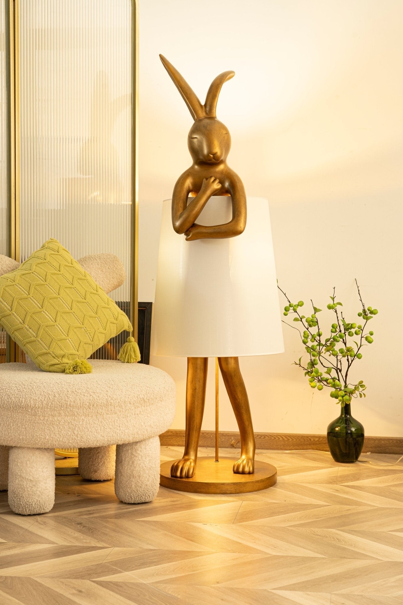 Sedr Luxurious Hare Silhouette Floor Lamp-Neutral Decor