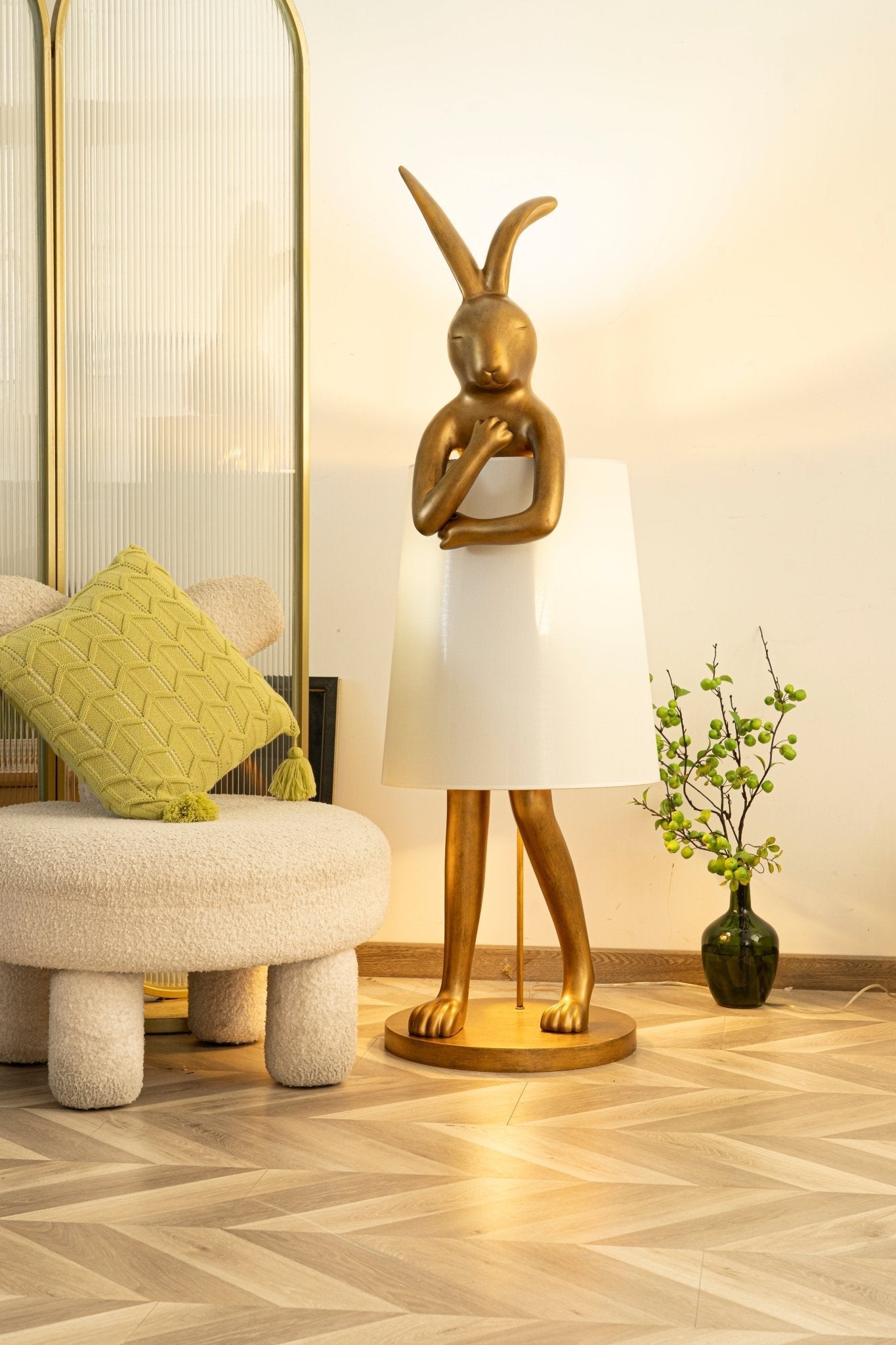 Sedr Luxurious Hare Silhouette Floor Lamp-Neutral Decor