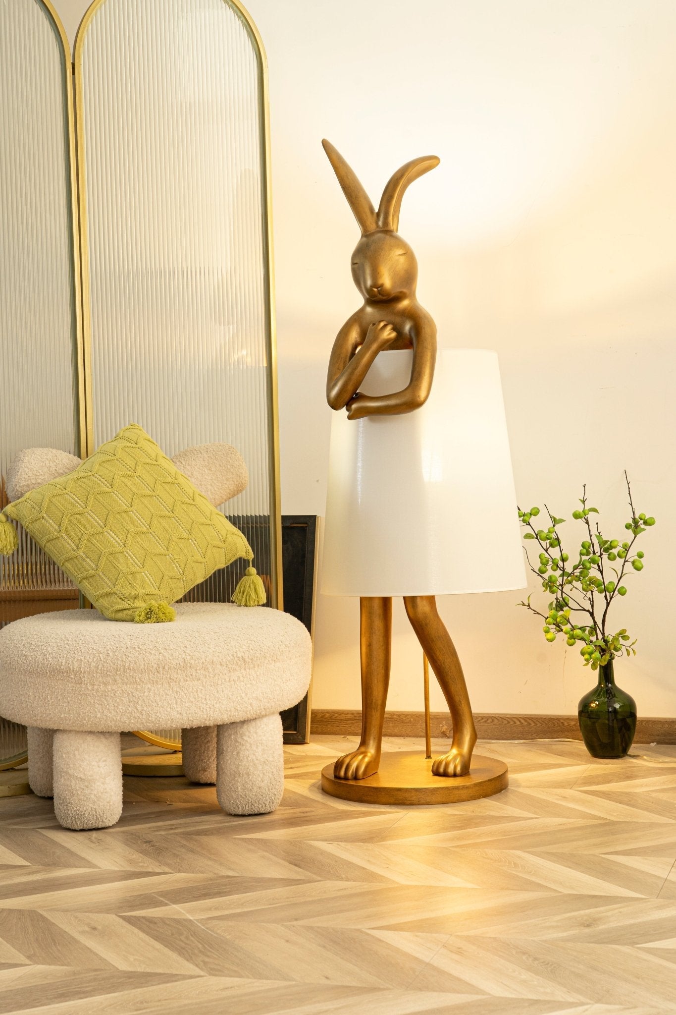 Sedr Luxurious Hare Silhouette Floor Lamp-Neutral Decor