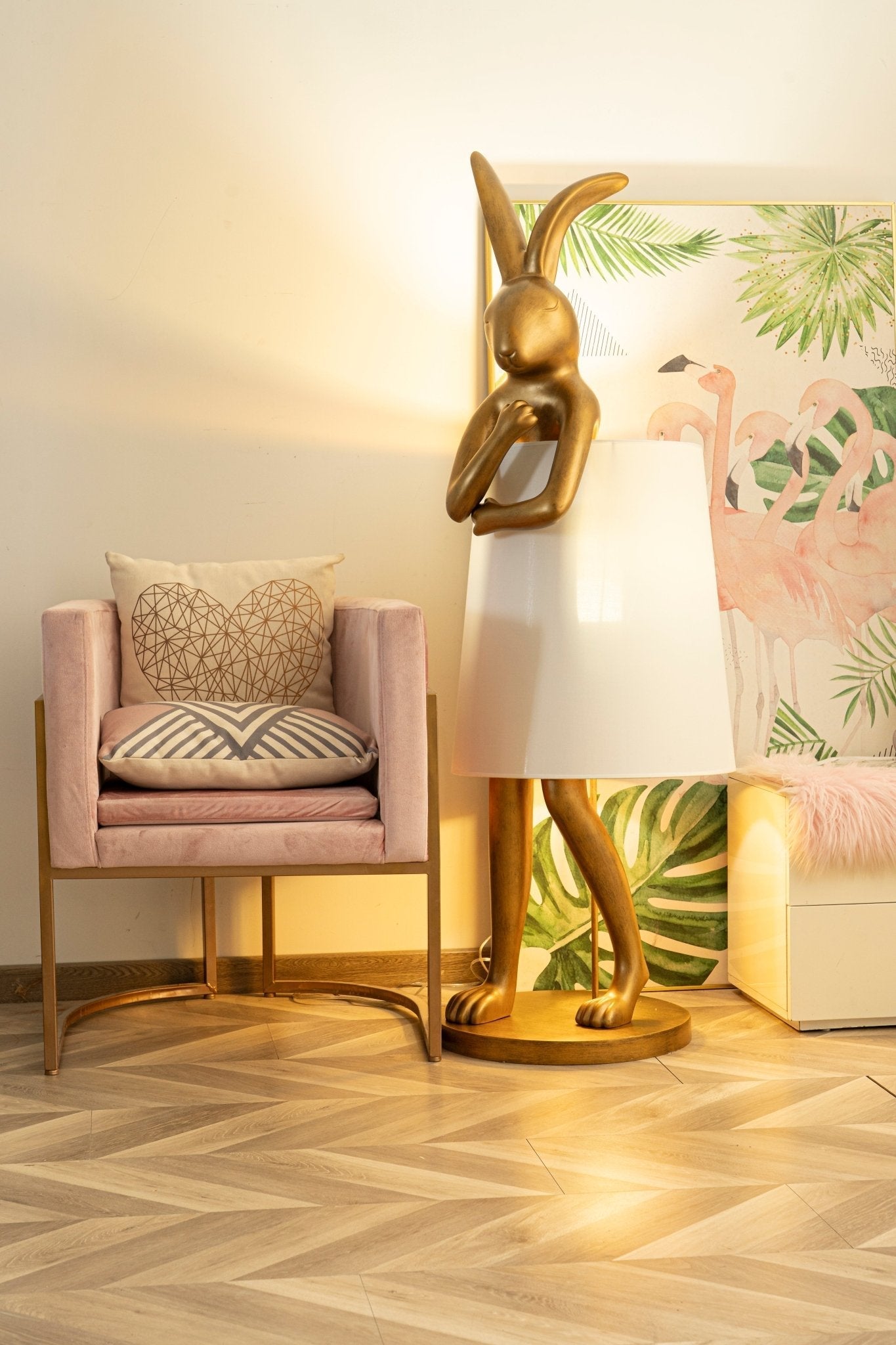 Sedr Luxurious Hare Silhouette Floor Lamp-Neutral Decor