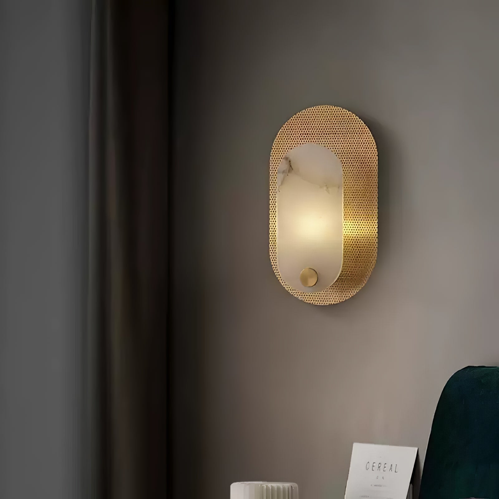 Xlen Alabaster Wall Lamp-Neutral Decor