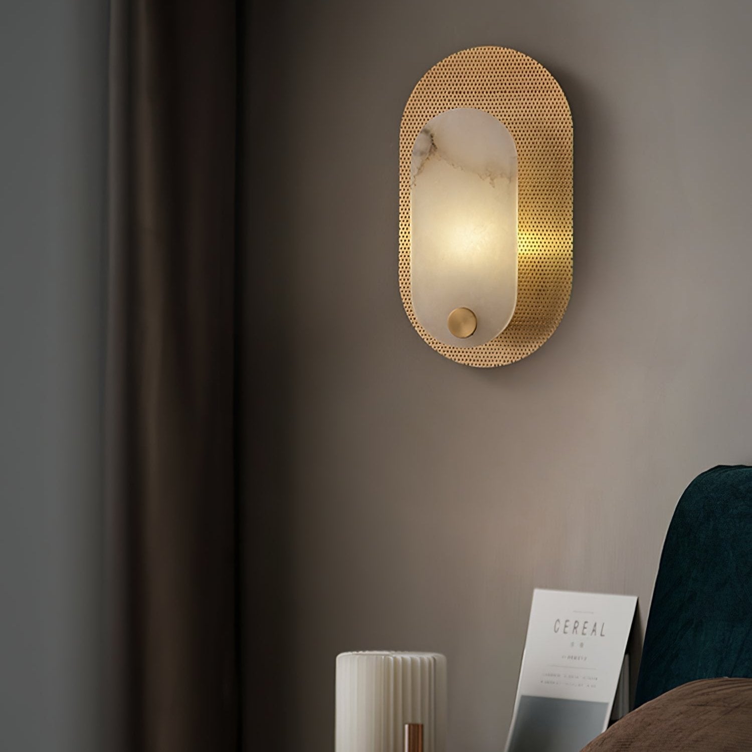 Xlen Alabaster Wall Lamp-Neutral Decor