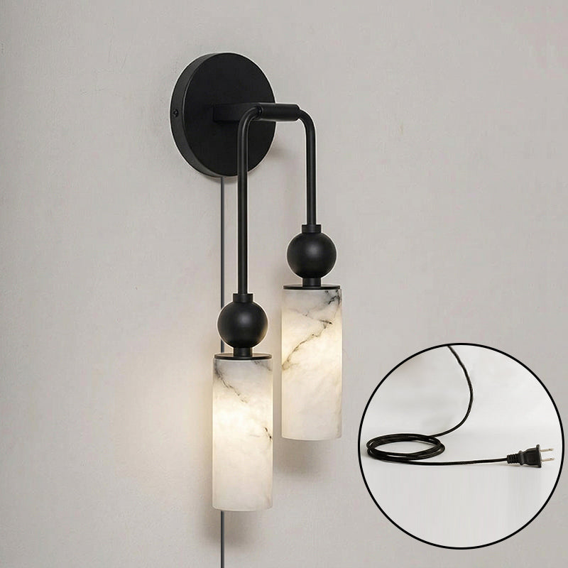 Dimensional drawing for the 1-head Harlin wall sconce.
