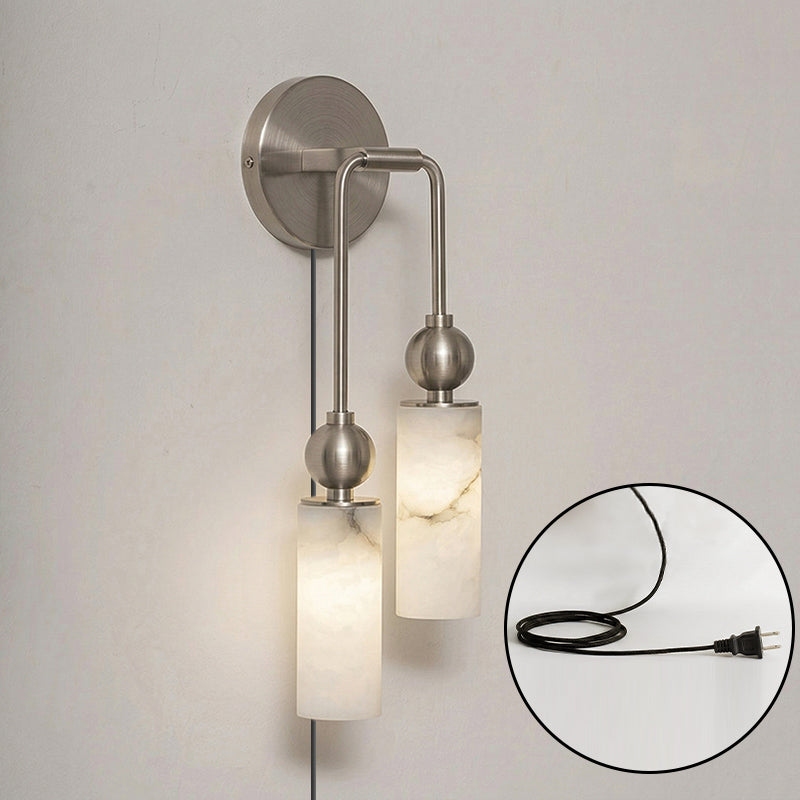 Arvion Alabaster Plug-in Wall Sconce