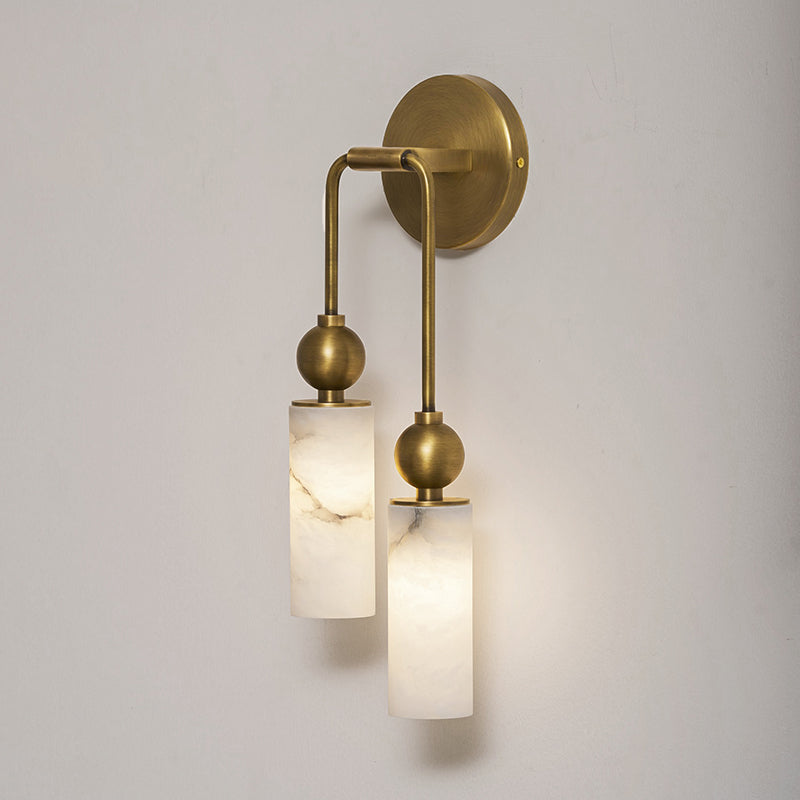 Installation view of the Metro Alabaster Wall Lamp.