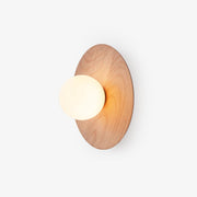 Eloza Modern Minimalist Wooden Glass Wall Light-Neutral Decor