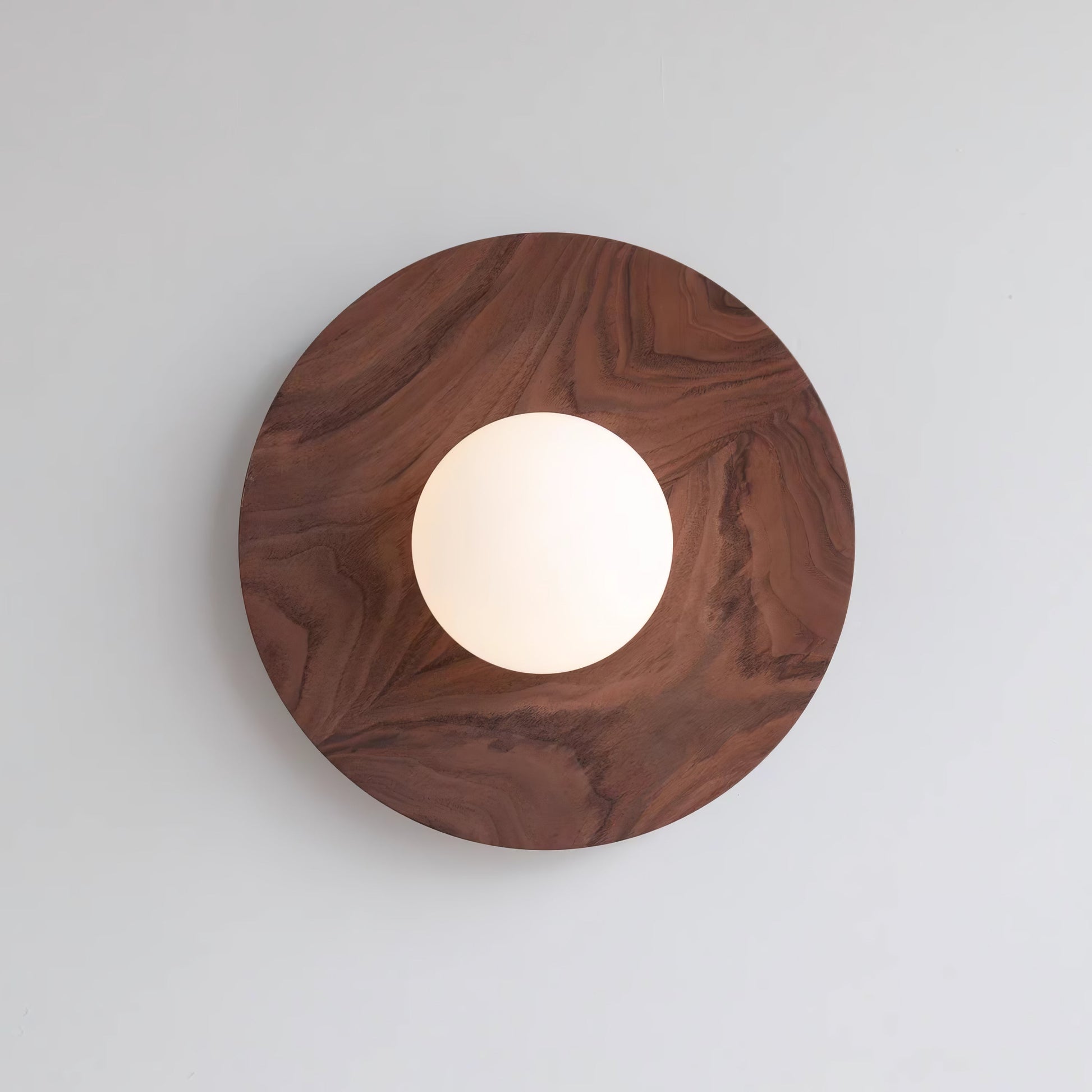 Eloza Modern Minimalist Wooden Glass Wall Light-Neutral Decor