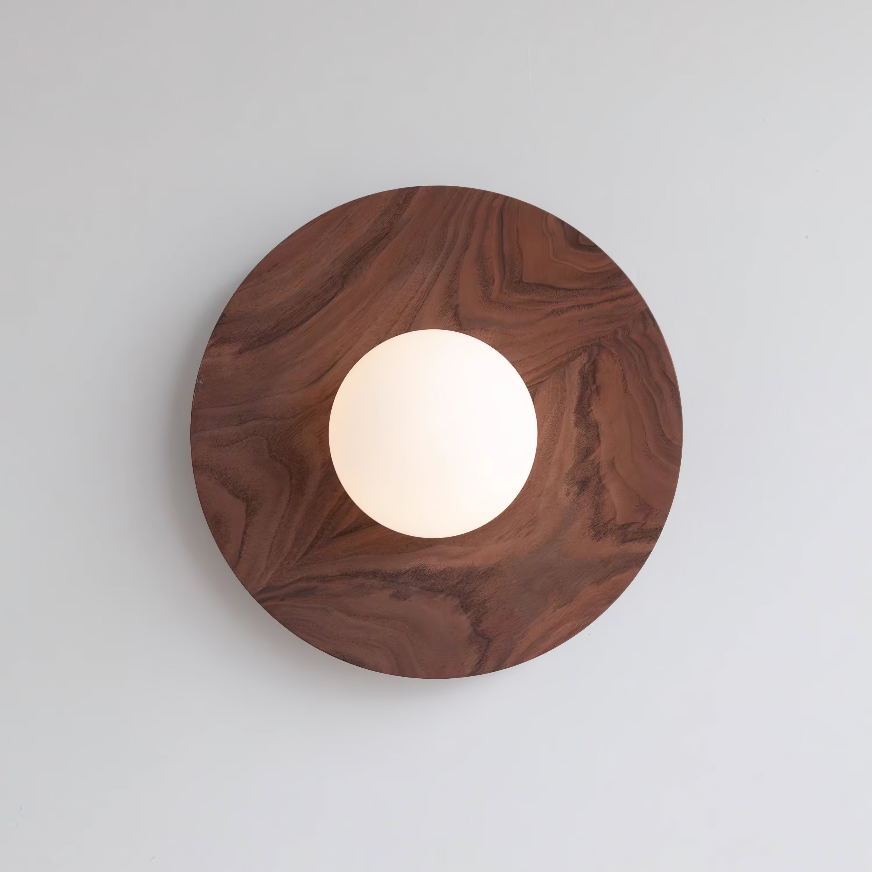 Eloza Modern Minimalist Wooden Glass Wall Light-Neutral Decor