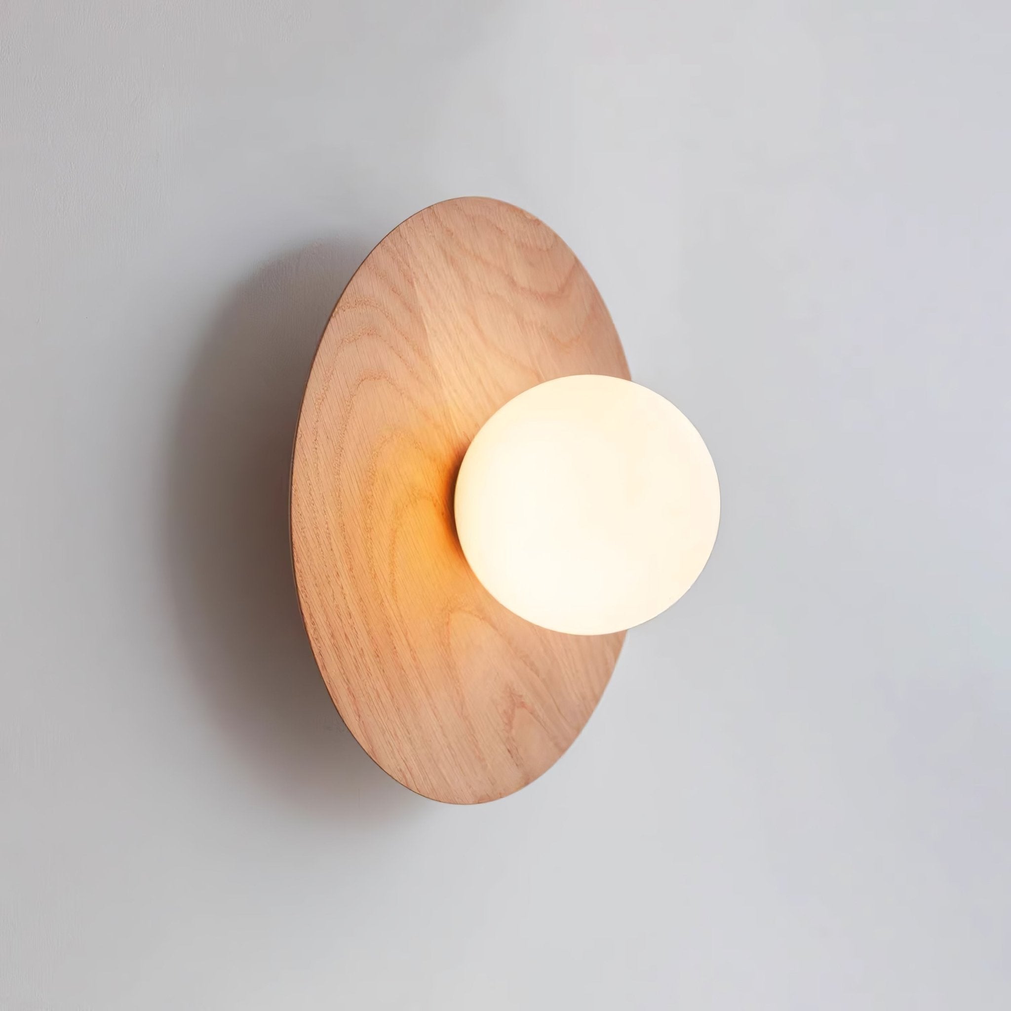 Eloza Modern Minimalist Wooden Glass Wall Light-Neutral Decor