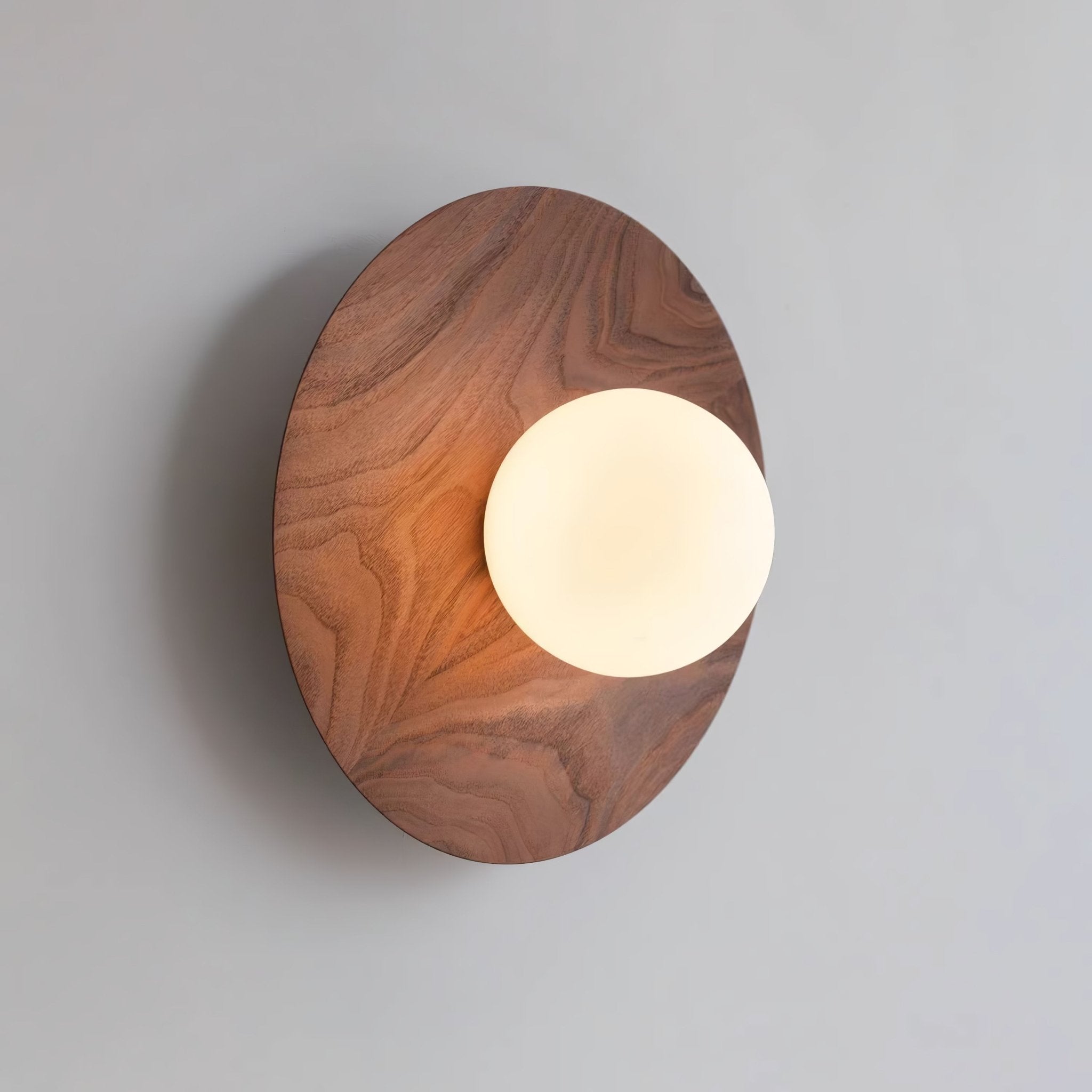 Eloza Modern Minimalist Wooden Glass Wall Light-Neutral Decor