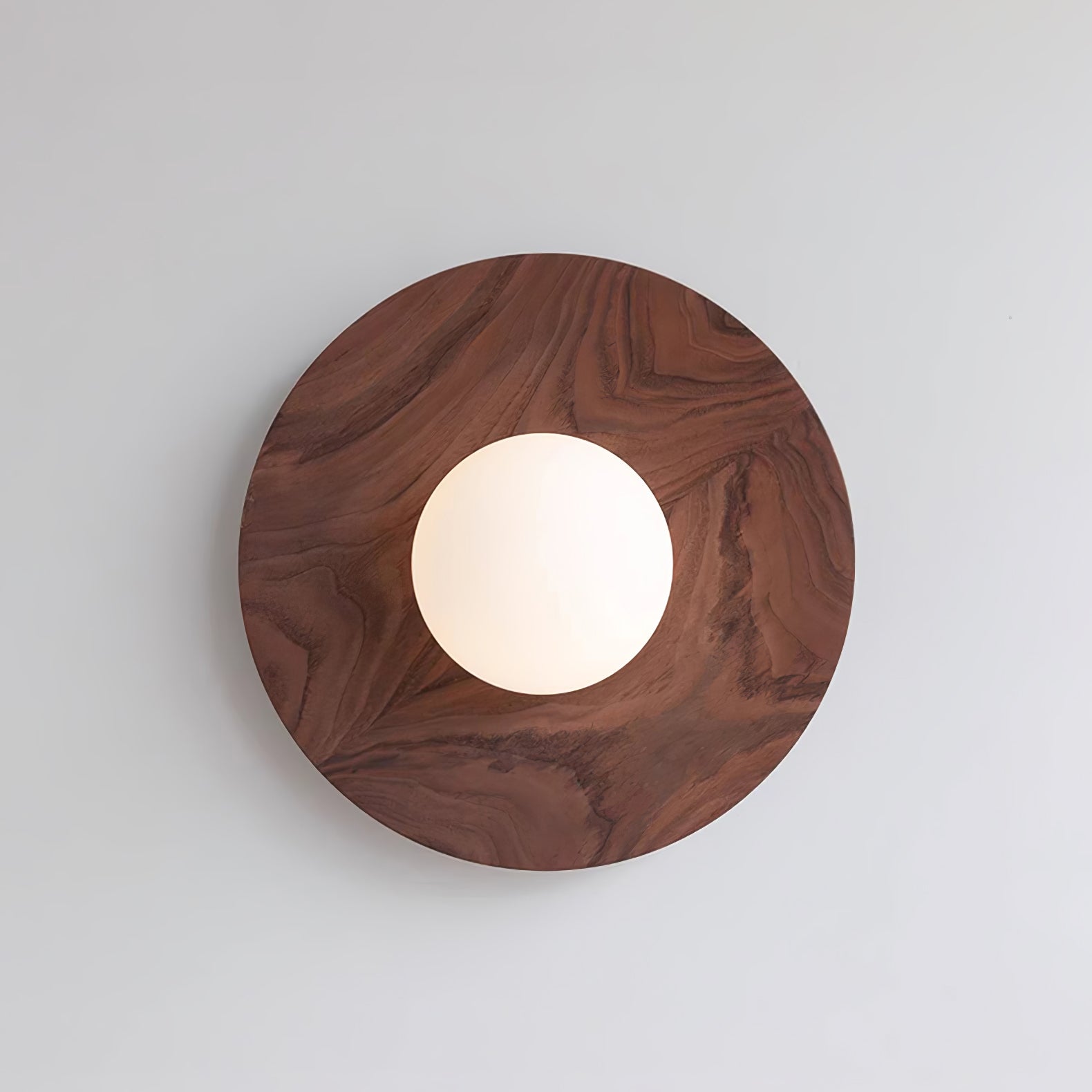 Eloza Modern Minimalist Wooden Glass Wall Light-Neutral Decor