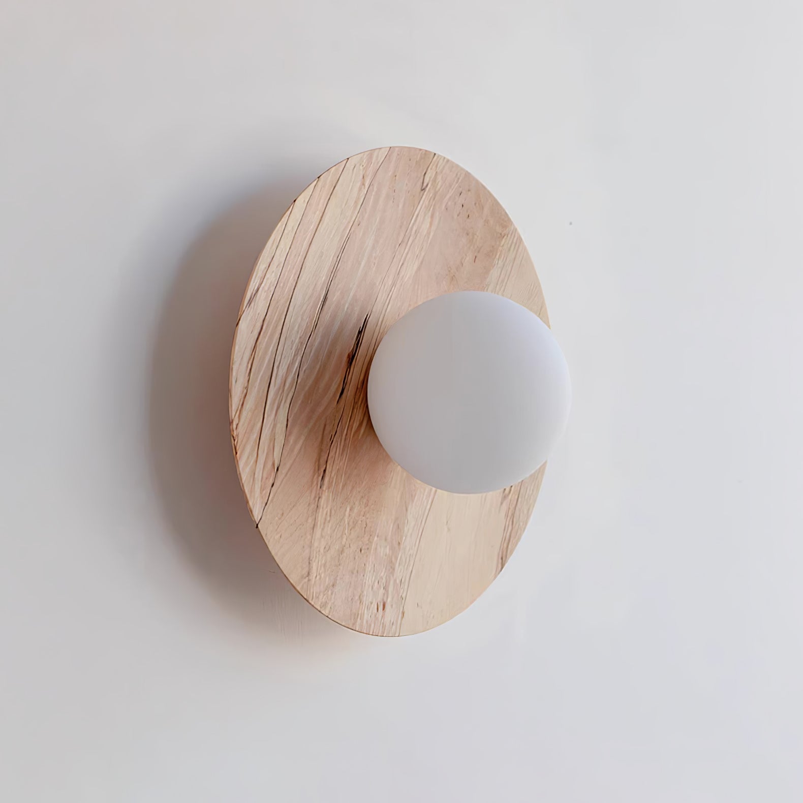 Eloza Modern Minimalist Wooden Glass Wall Light-Neutral Decor